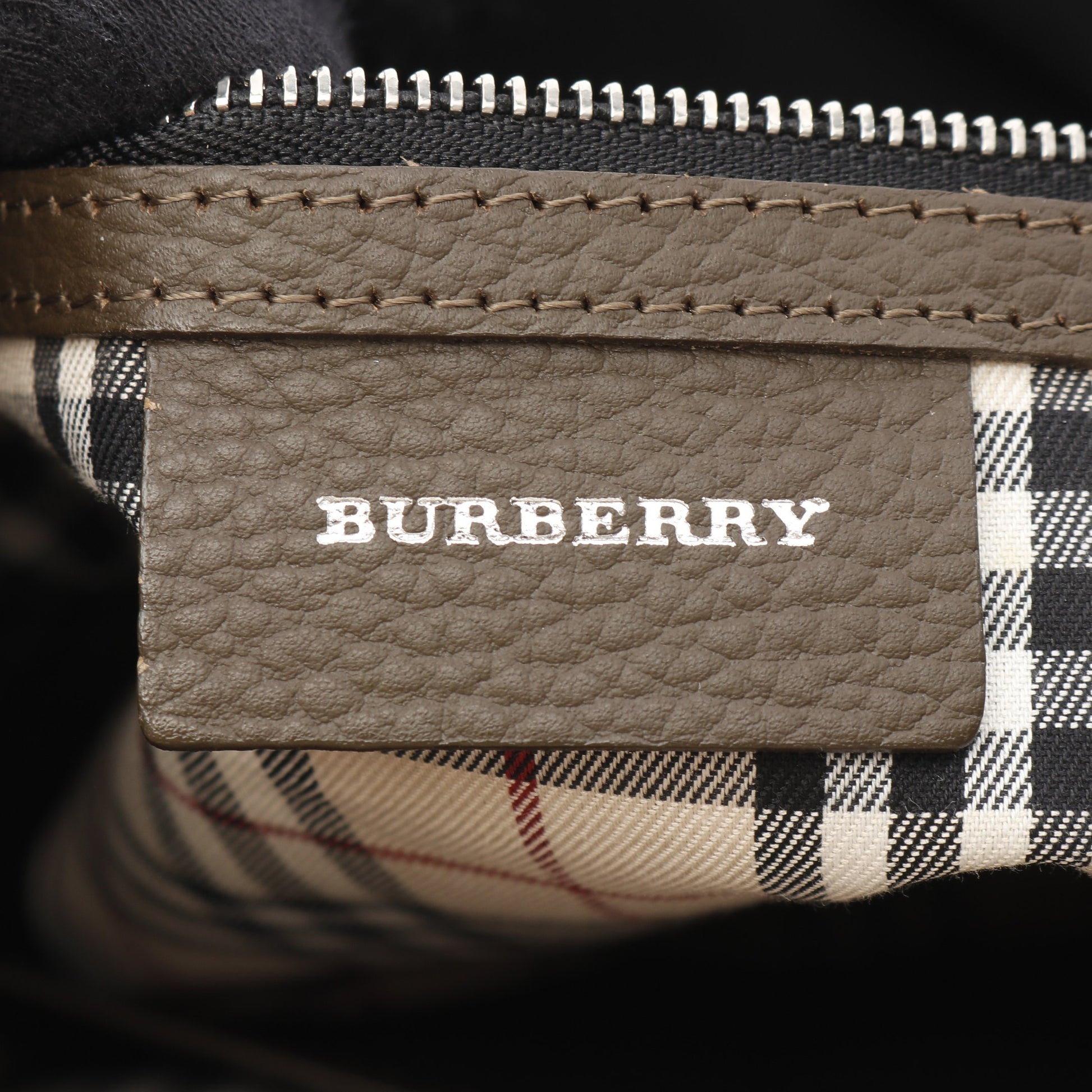 ハンドバッグ レザー ダークブラウン バーバリー バッグ BURBERRY