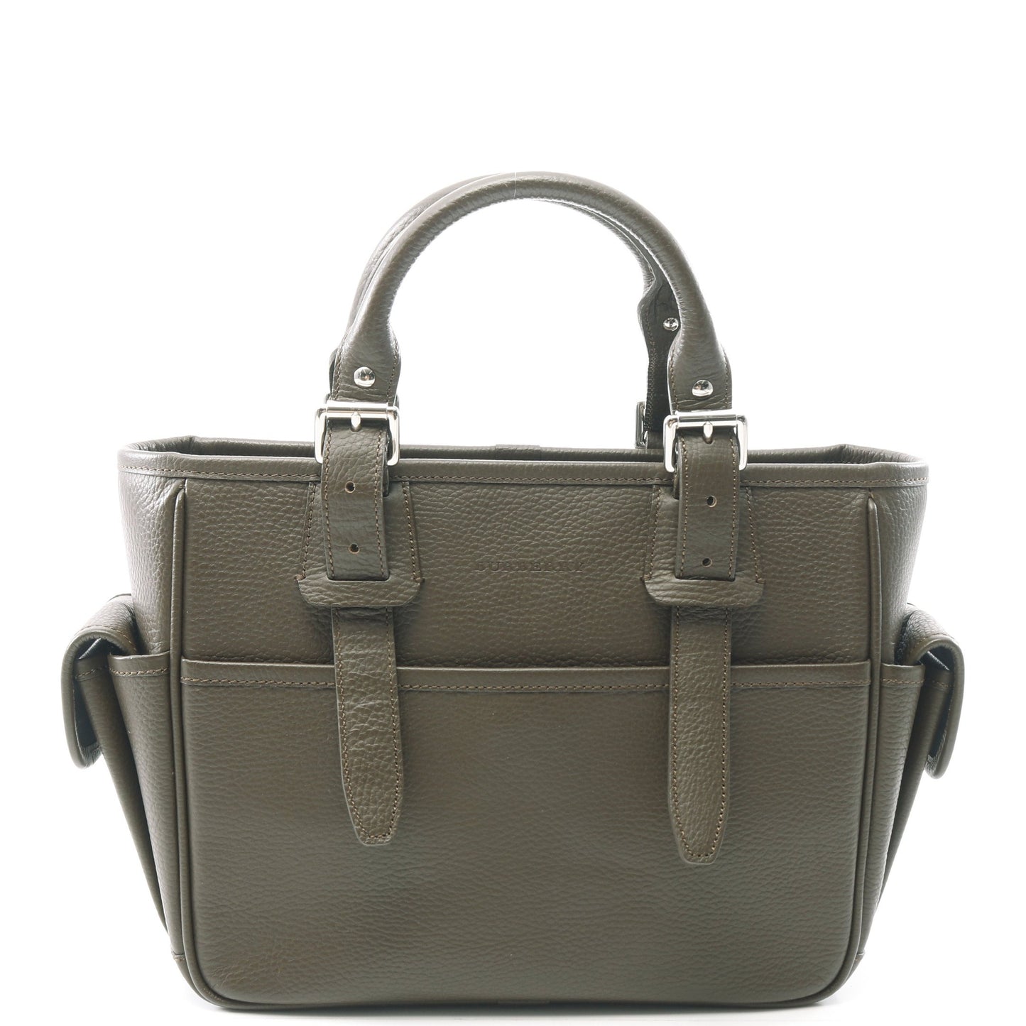 ハンドバッグ レザー ダークブラウン バーバリー バッグ BURBERRY