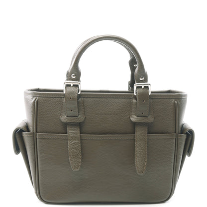 ハンドバッグ レザー ダークブラウン バーバリー バッグ BURBERRY