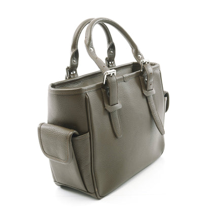 ハンドバッグ レザー ダークブラウン バーバリー バッグ BURBERRY