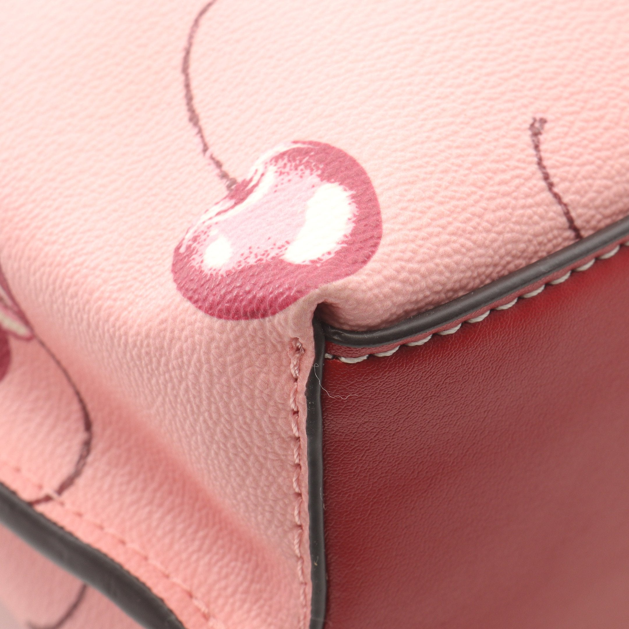 モリー トート 25 ハンドバッグ チェリー PVC レザー ピンク