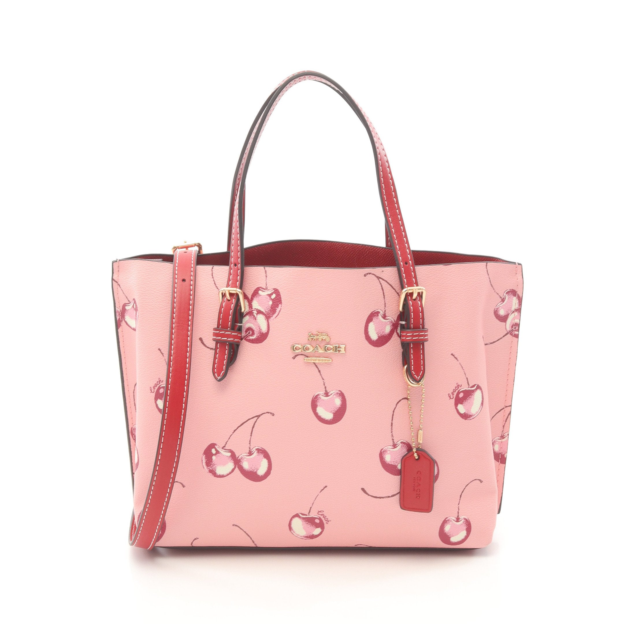 ショップ COACH シグネチャー PVCレザー トートバッグ バイカラー