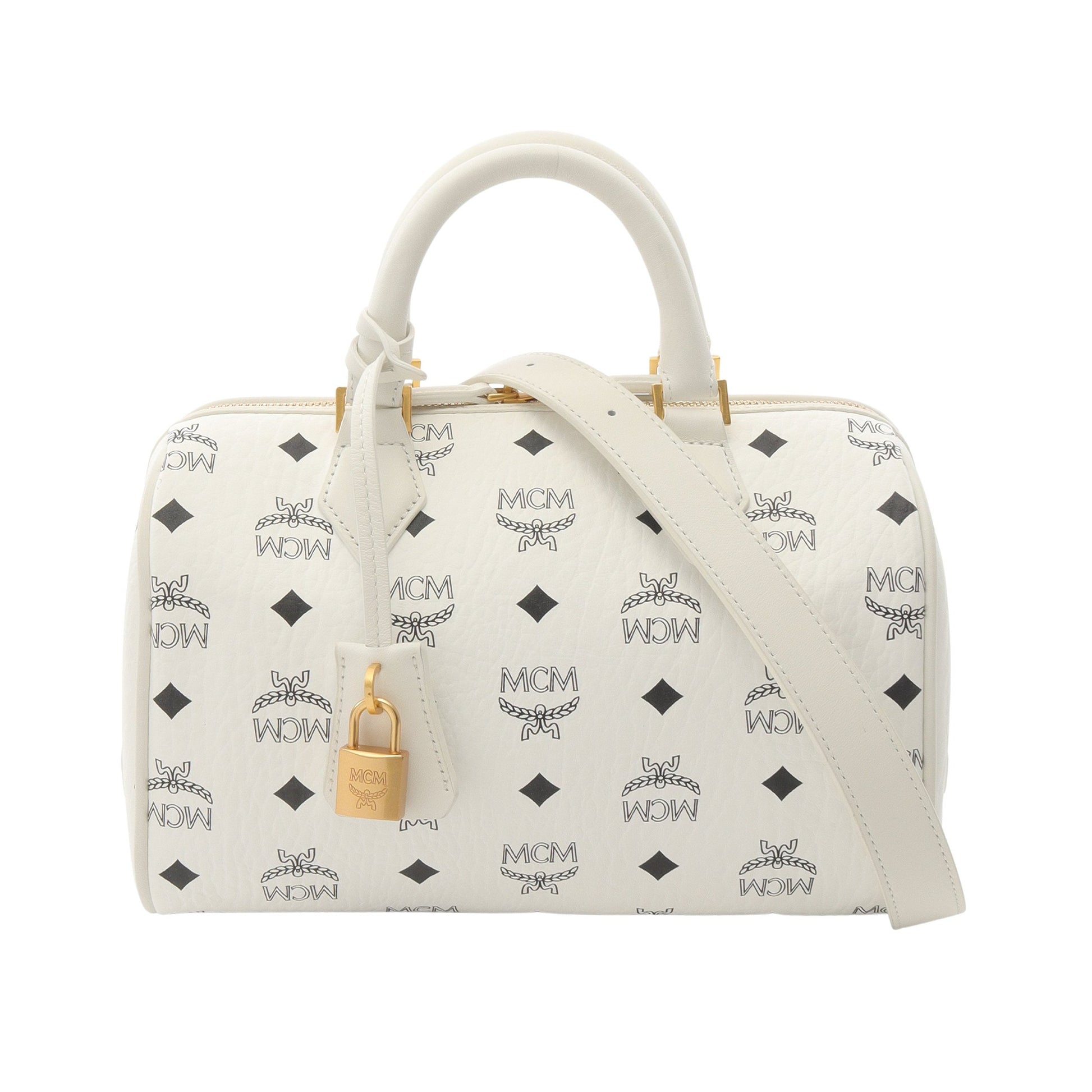 ヴィセトス ハンドバッグ ミニボストンバッグ PVC レザー ホワイト  