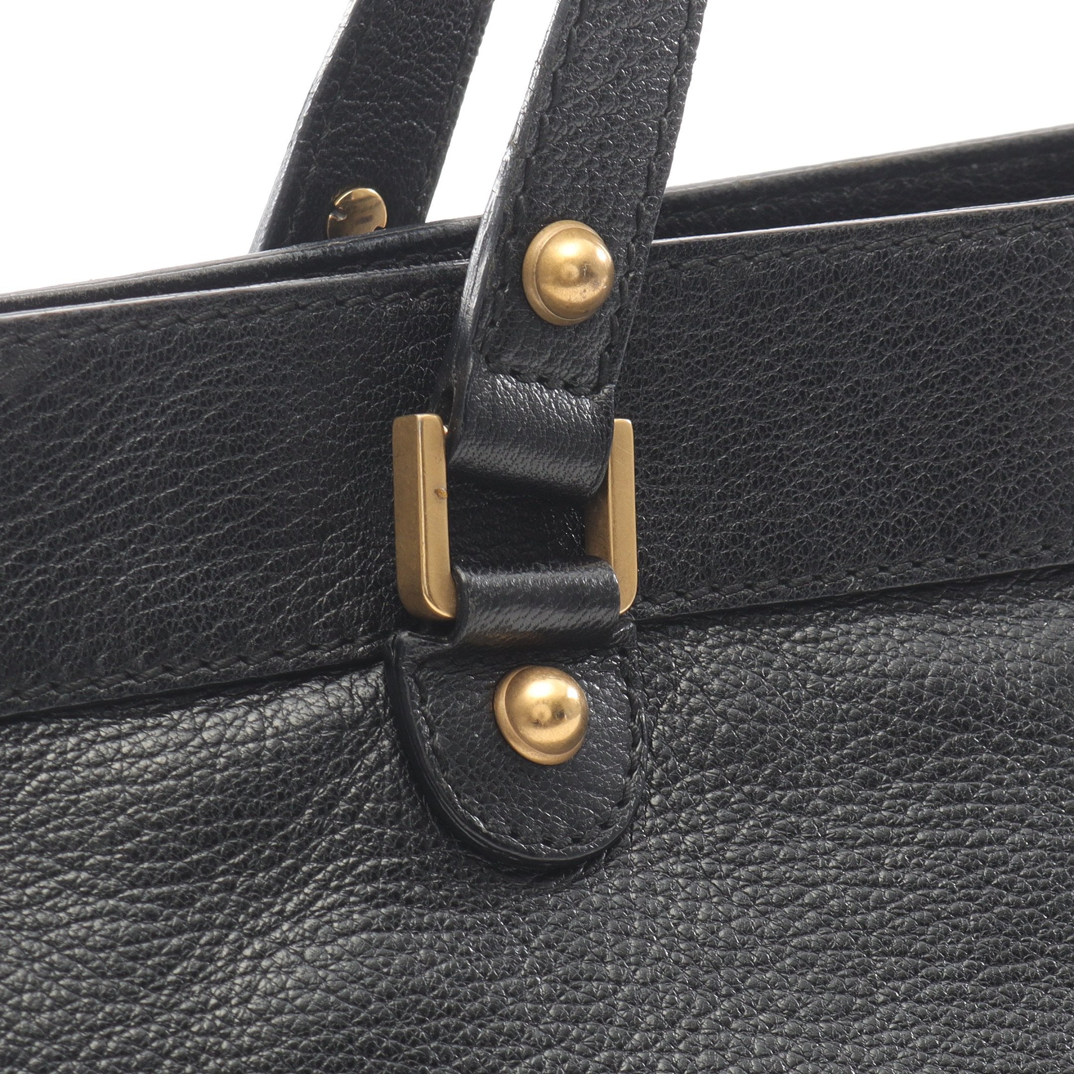 ブロンディ インターロッキングG ハンドバッグ レザー ブラック グッチ