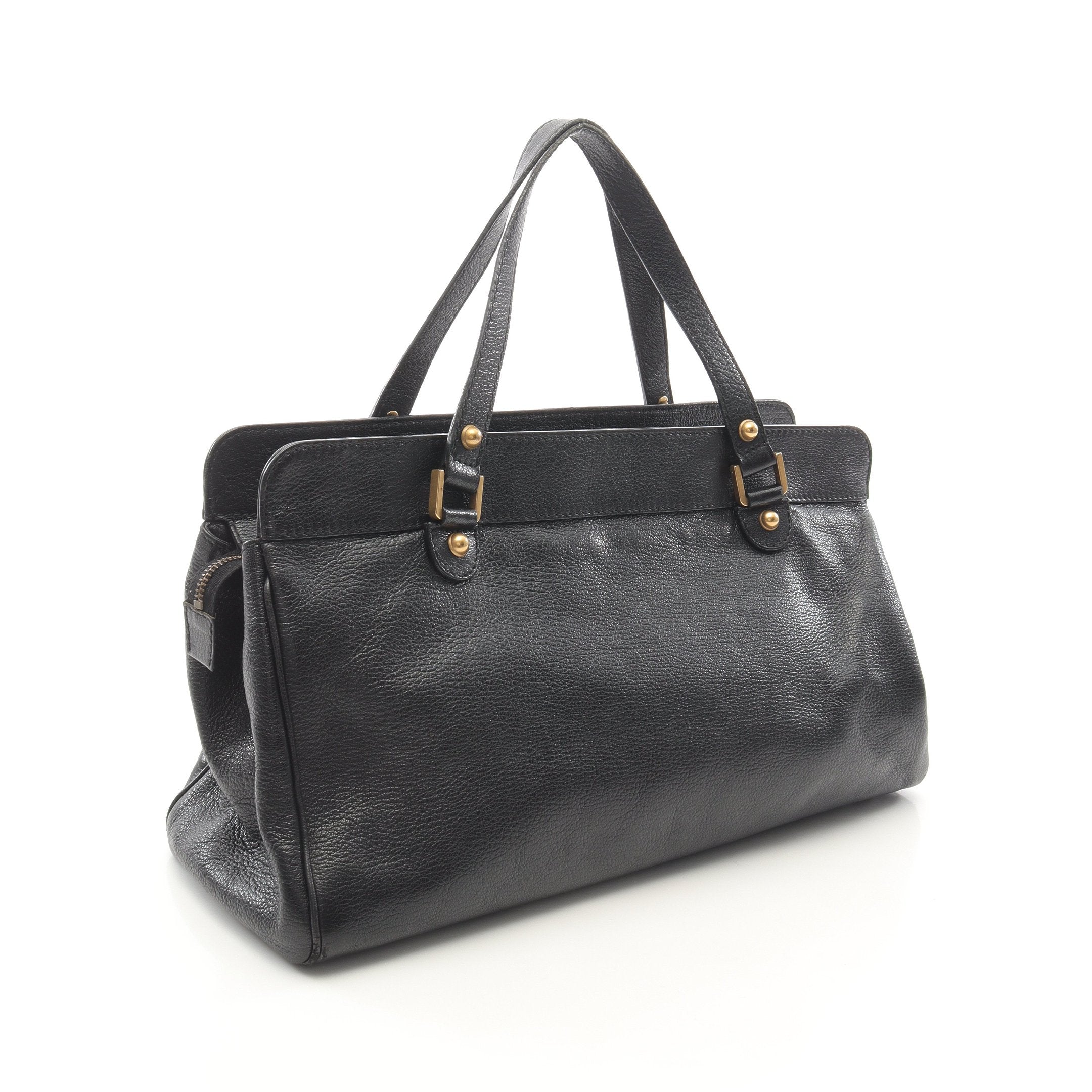 グッチ インターロッキングG ブロンディ ハンドバッグ レザー 黒 ブロンディ インターロッキングG ハンドバッグ レザー ブラック グッチ