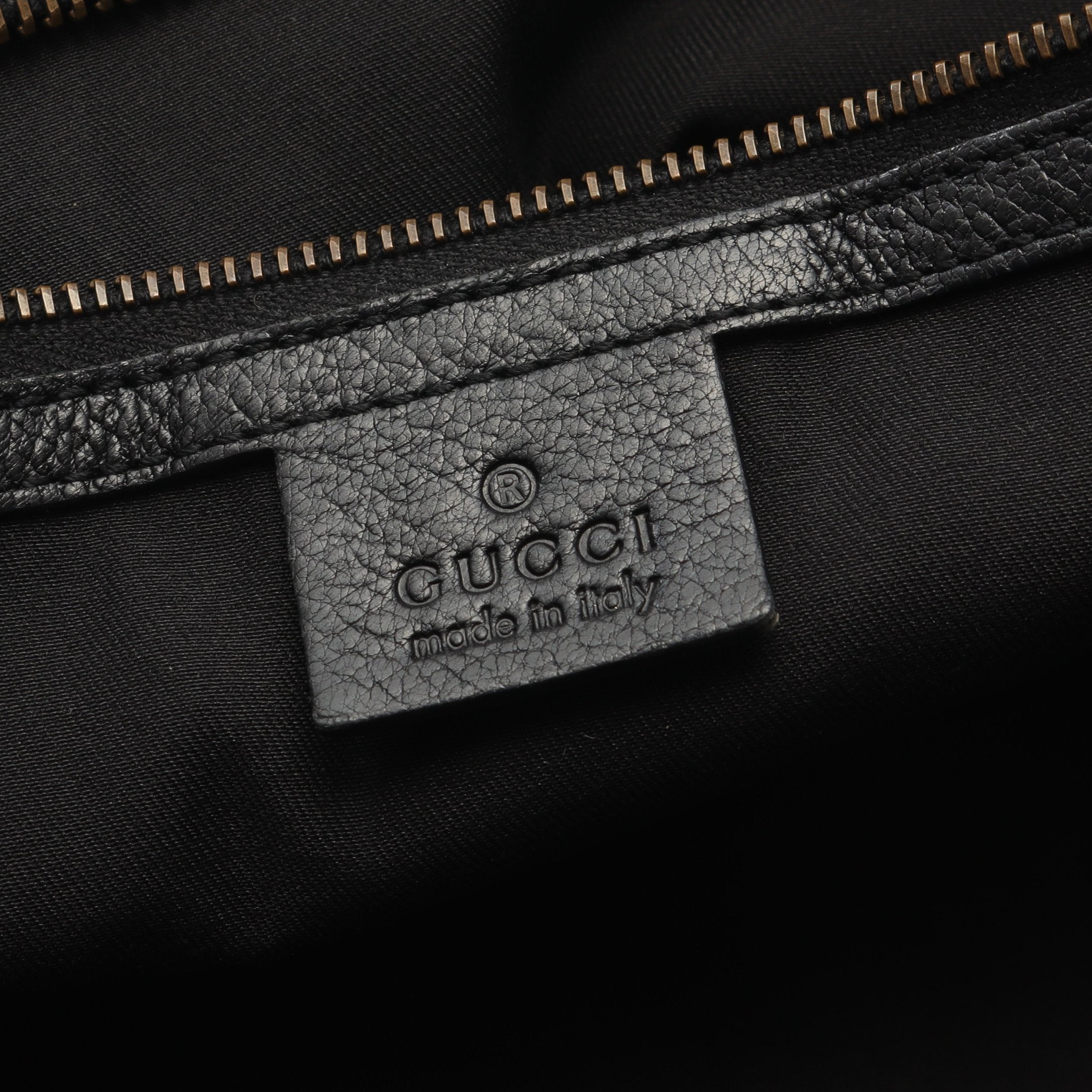 ブロンディ インターロッキングG ハンドバッグ レザー ブラック グッチ