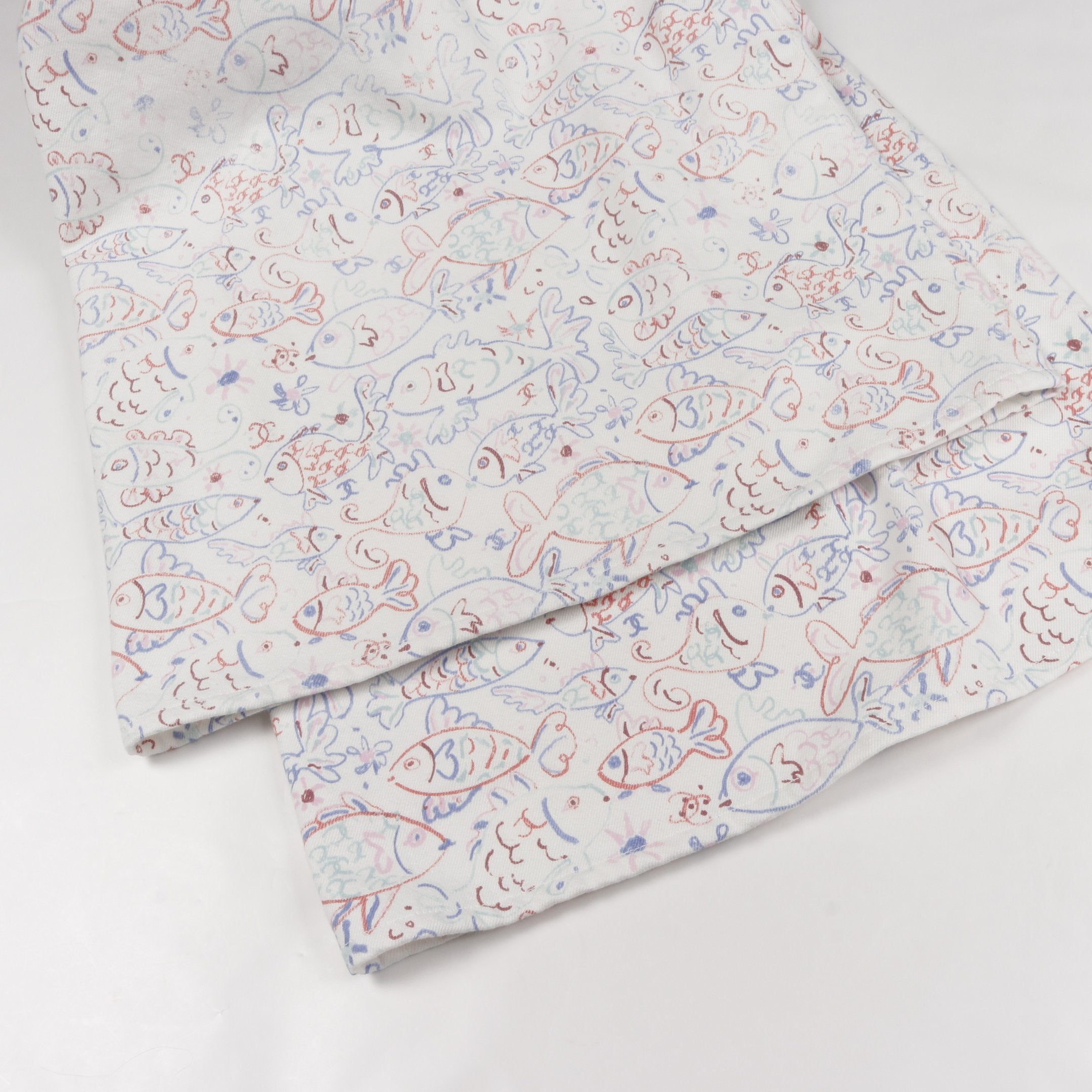 マリンプリント ウォッシュドジーンズ デニムパンツ ワイドパンツ