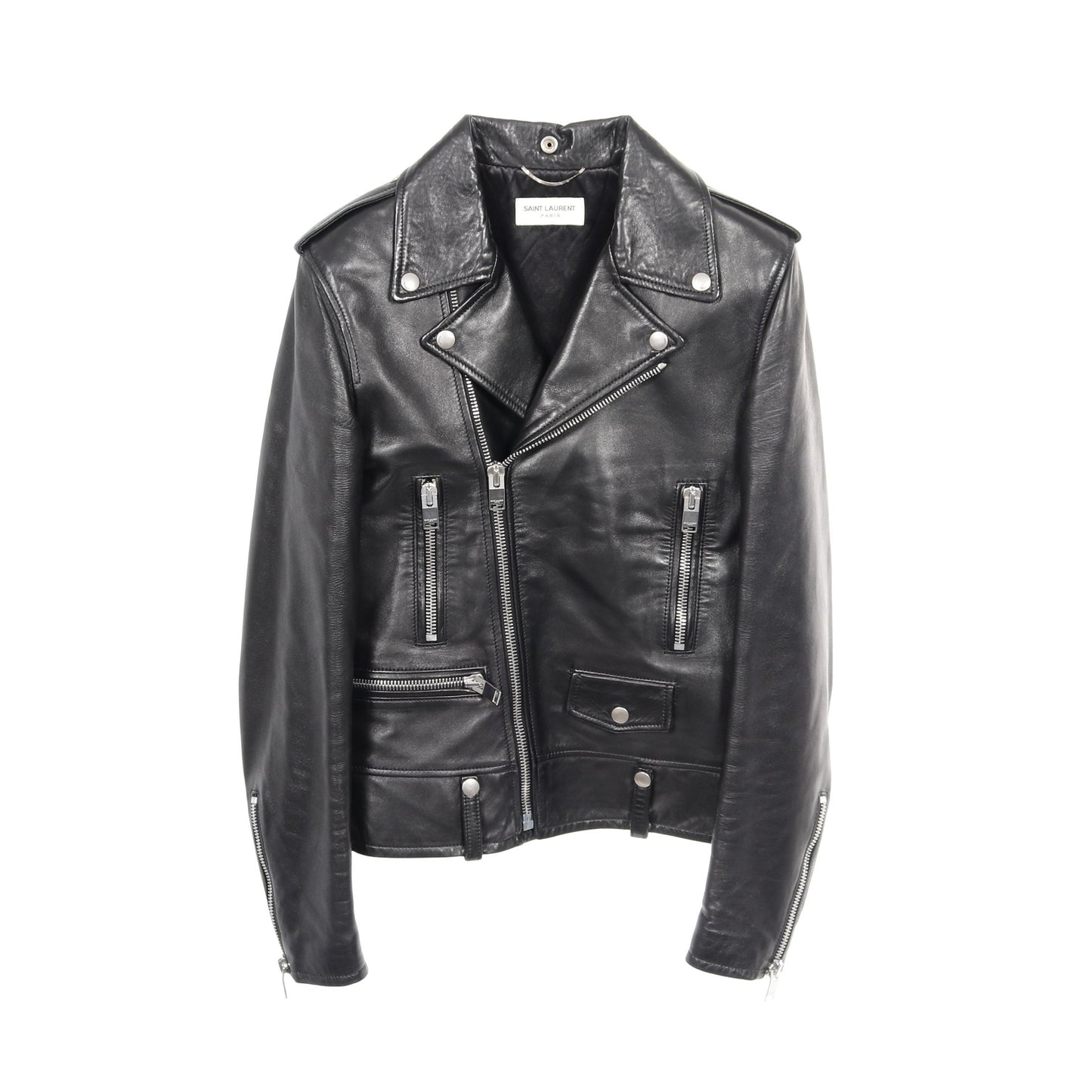 クラシック モーターサイクル ライダースジャケット レザージャケット レザー ブラック サンローランパリ アウター SAINT LAURENT PARIS