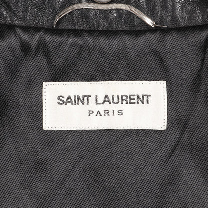 クラシック モーターサイクル ライダースジャケット レザージャケット レザー ブラック サンローランパリ アウター SAINT LAURENT PARIS