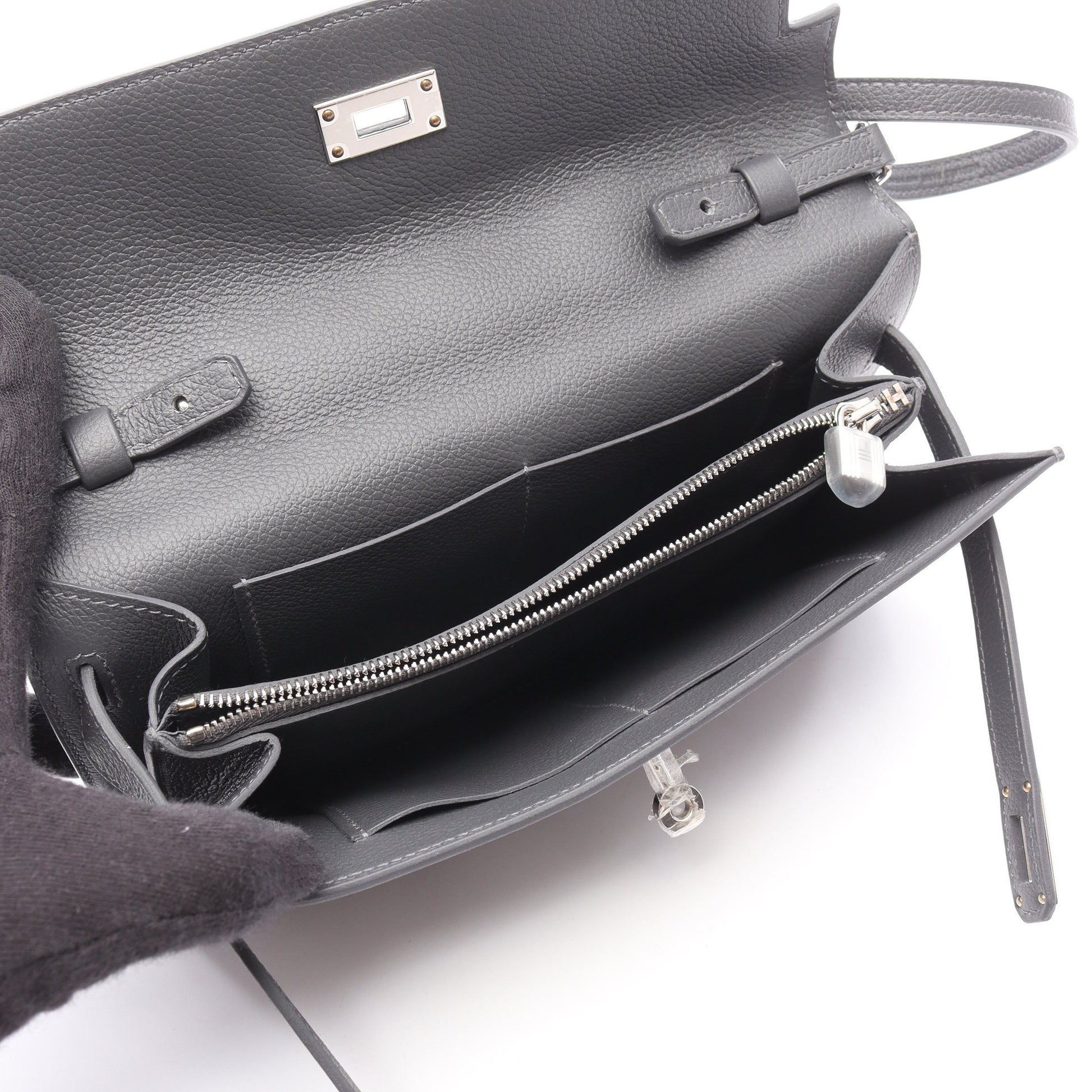 ケリートゥーゴー アルドワーズ ショルダーウォレット エバーカラー ダークグレー シルバー金具 K刻印 エルメス バッグ HERMES