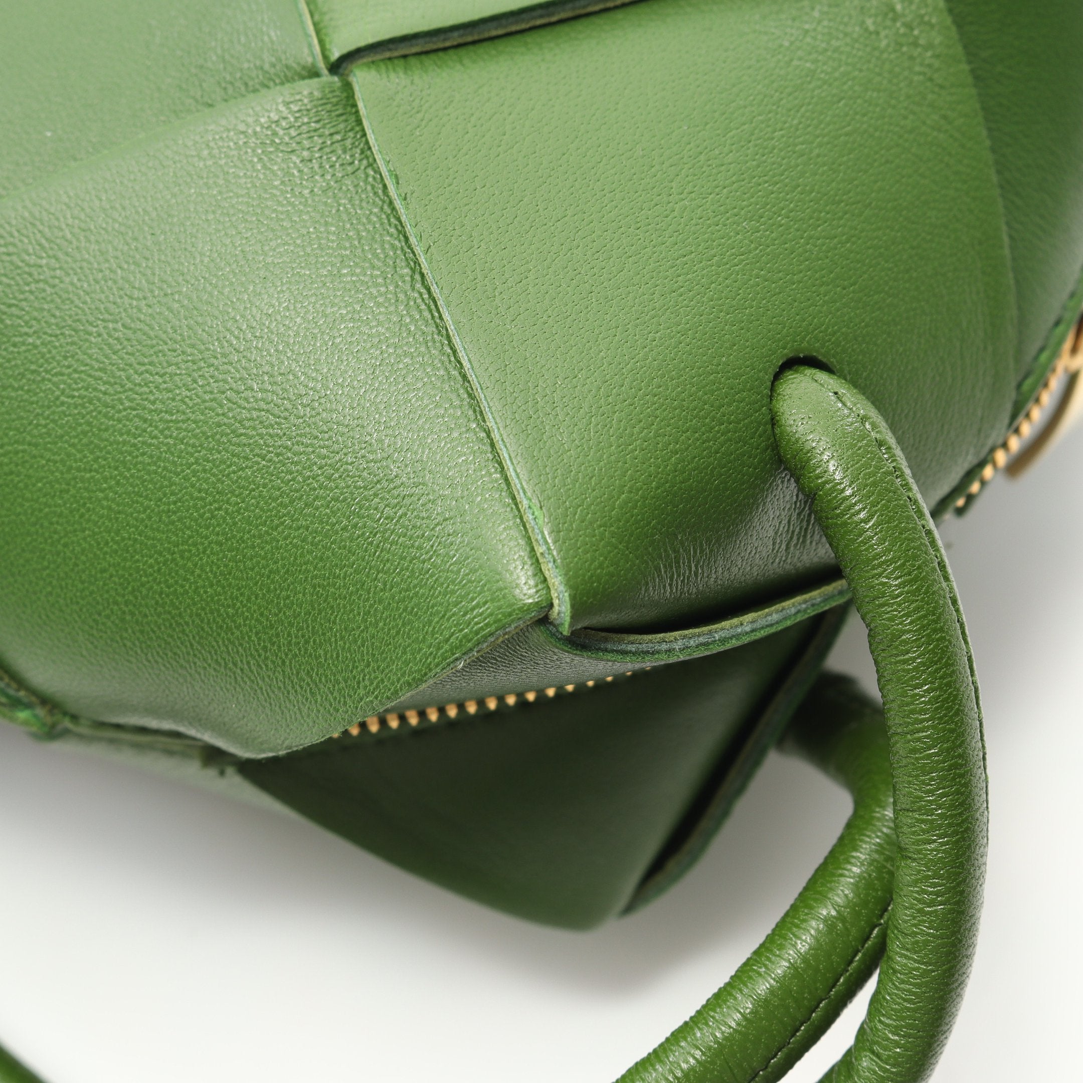 ミニ カセット カメラバッグ ショルダーバッグ レザー グリーン