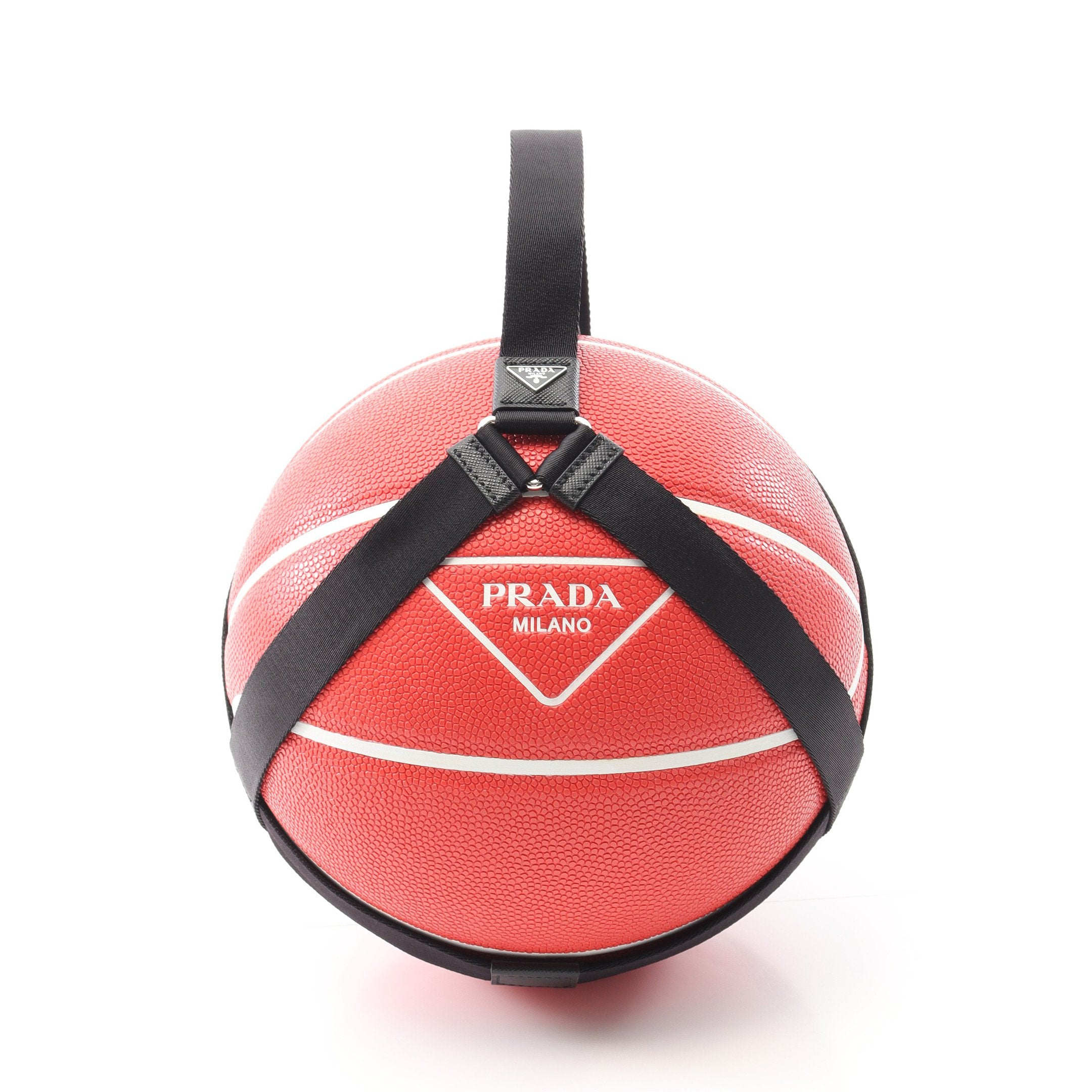 PRADA（プラダ）バスケットボール トライアングルロゴ バスケットボール ボール ラバー レッド ハーネス