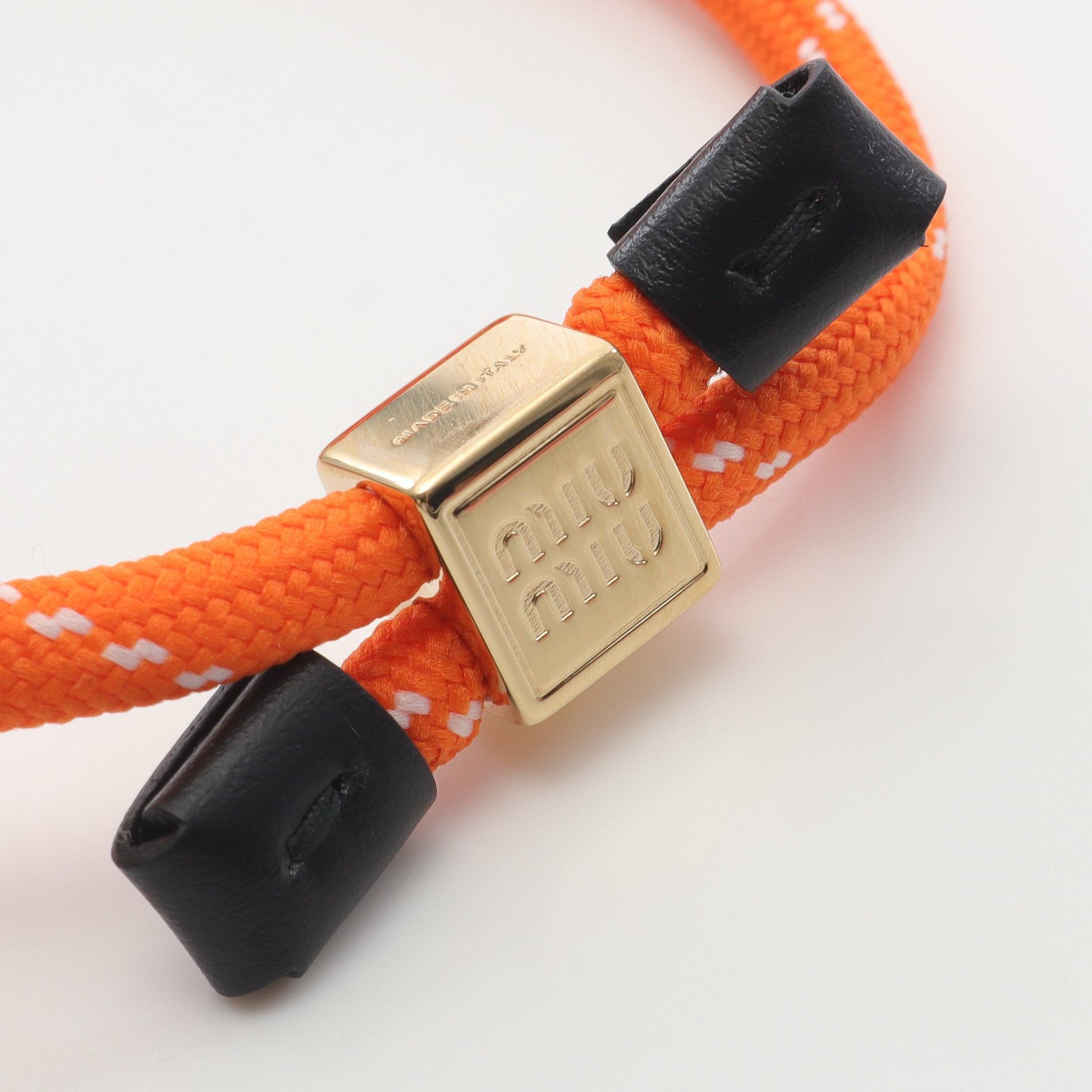 MIU MIU コード ブレスレット オレンジ ミュウミュウ