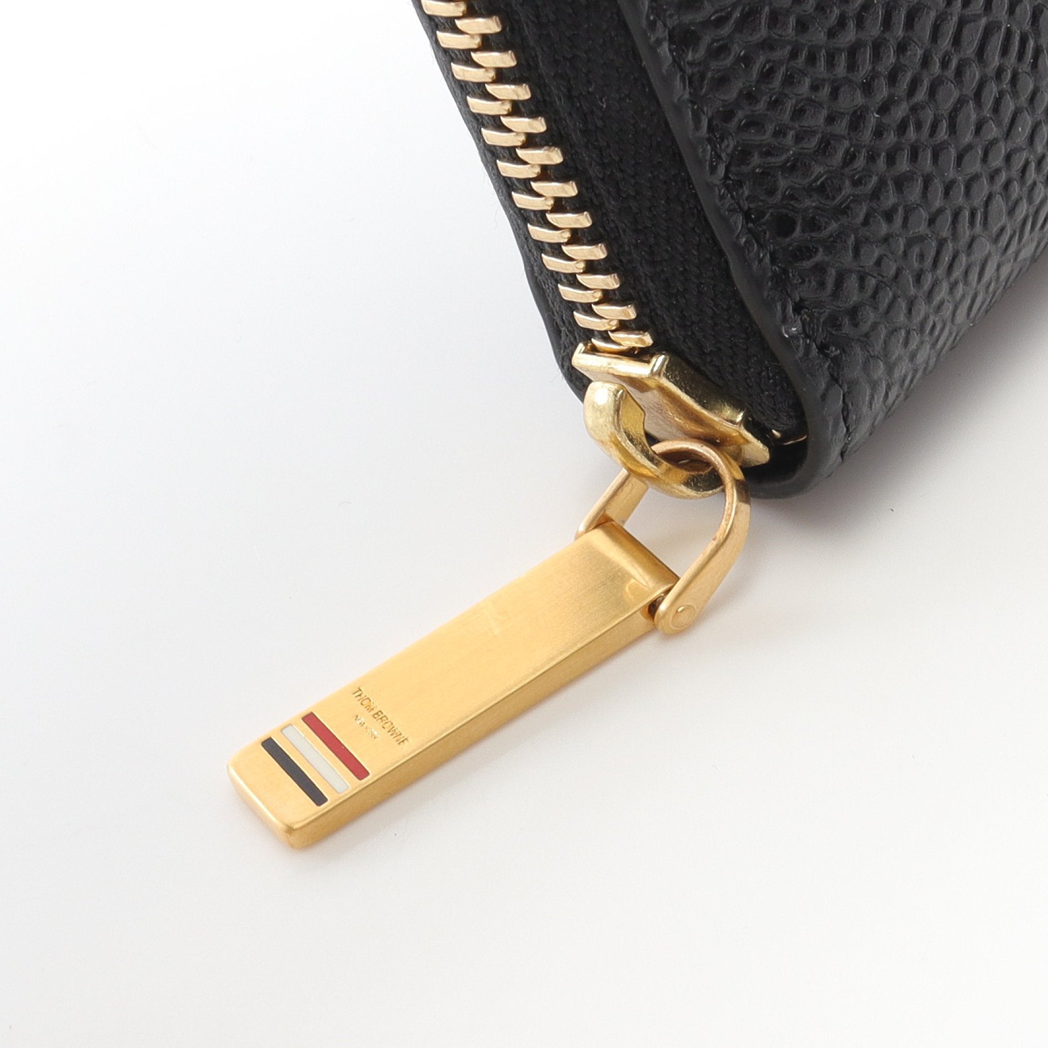 ラウンドファスナー財布 レザー ブラック トムブラウン – RECLO