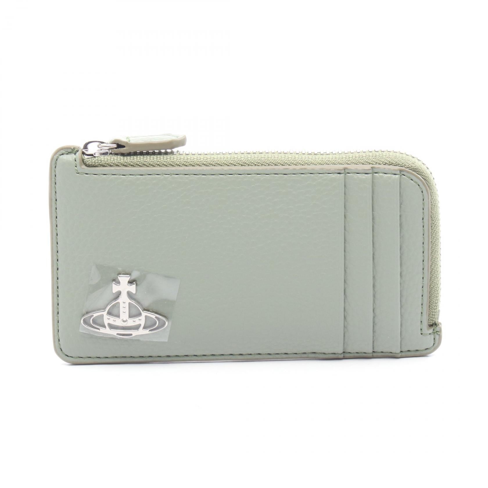 【未使用に近い】 ヴィヴィアンウエストウッド コインケース　 レザー オーブ オーブ カードケース コインケース レザー ライトグリーン