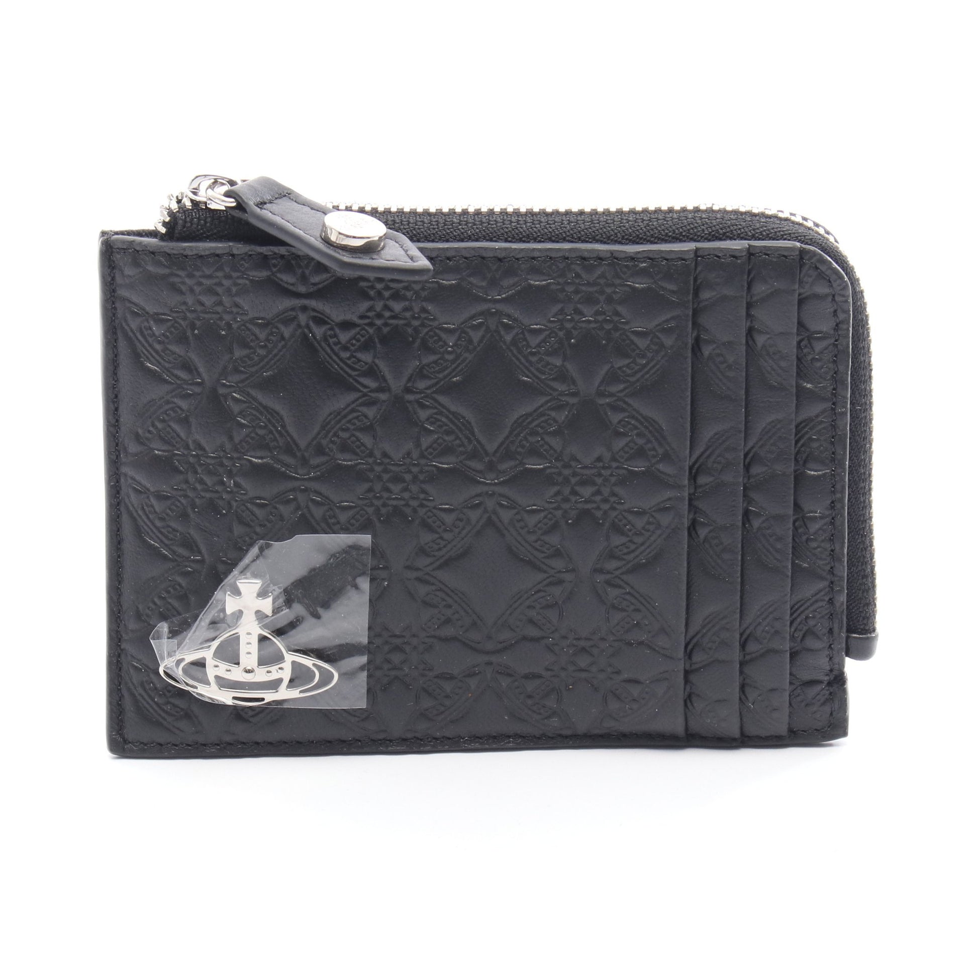 Vivienne Westwood ブラック エンボスロゴ カードケース