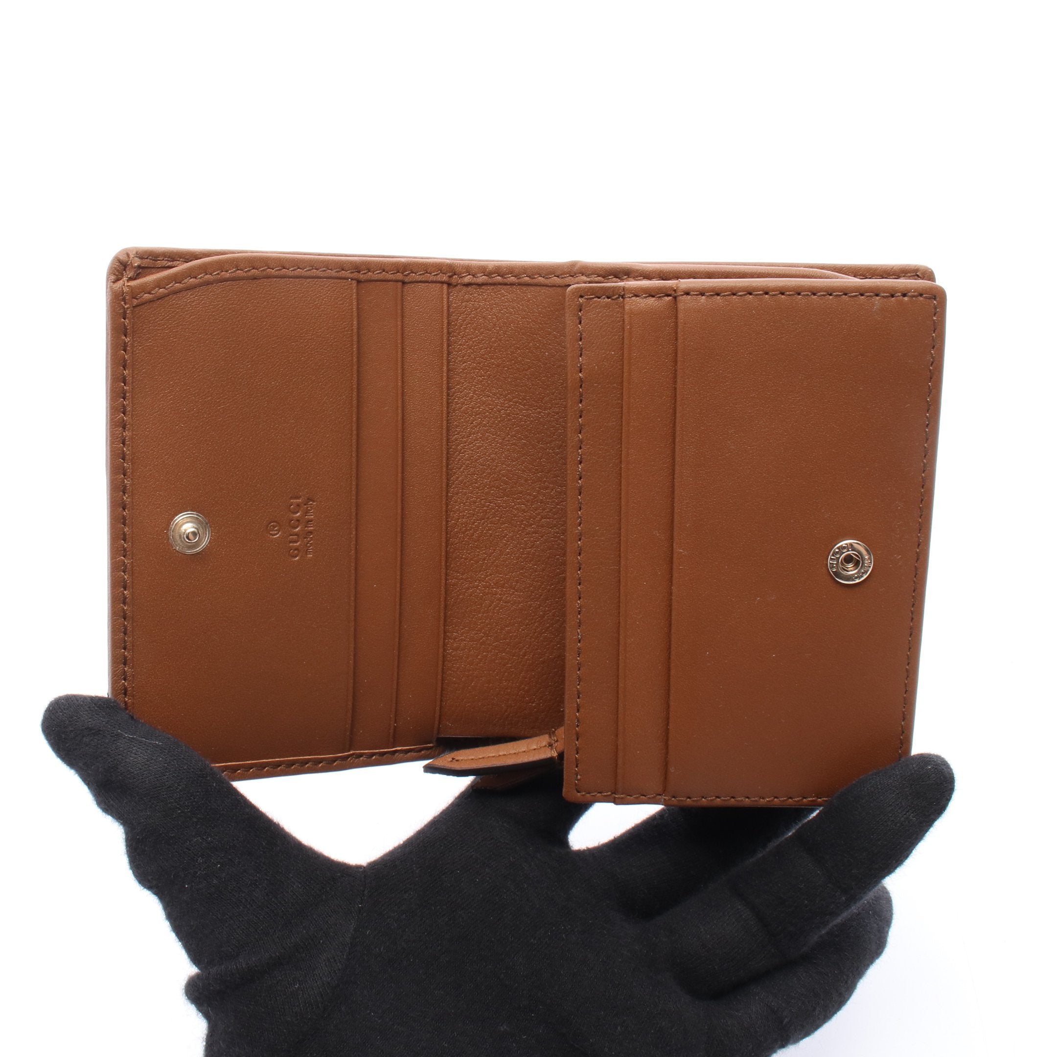 GGエンブレム スモールウォレット 二つ折り財布 PVC レザー