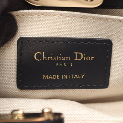 オブリーク キー Key ハンドバッグ キャンバス レザー ネイビー ベージュ クリスチャンディオール バッグ Christian Dior