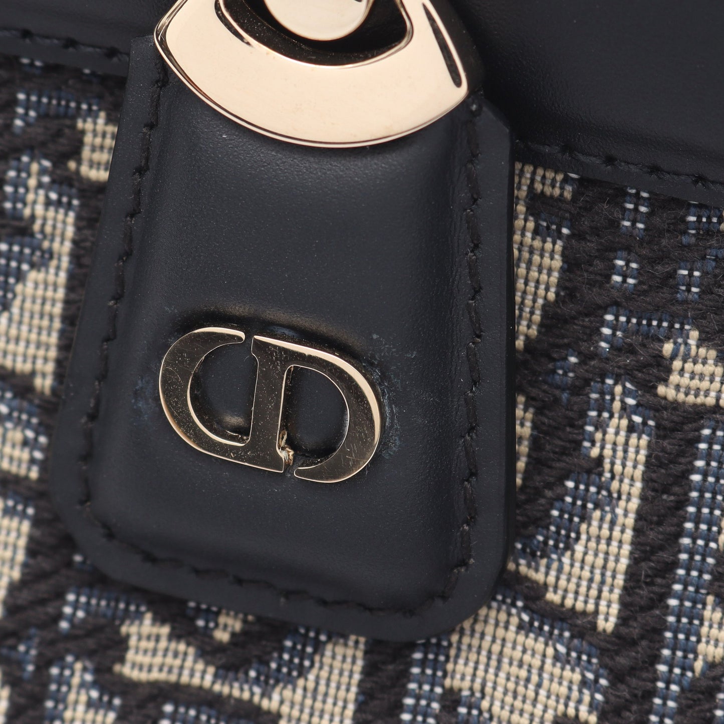 オブリーク キー Key ハンドバッグ キャンバス レザー ネイビー ベージュ クリスチャンディオール バッグ Christian Dior