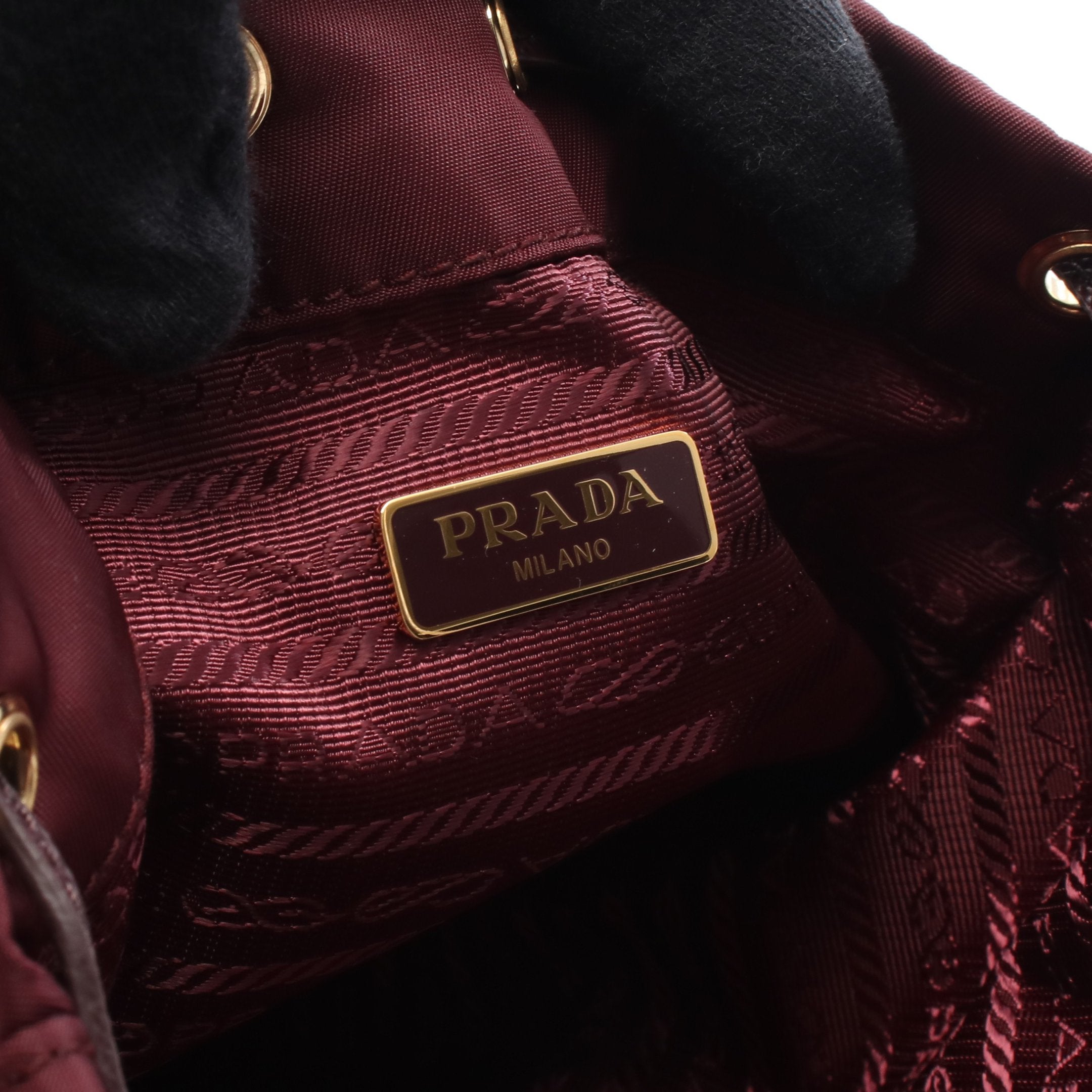 【美品】PRADA ナイロンポーチ ボルドー コスメポーチ PRADA ポーチ プラダ/化粧ポーチ/コスメポーチ/小物入れ/ボルドー系