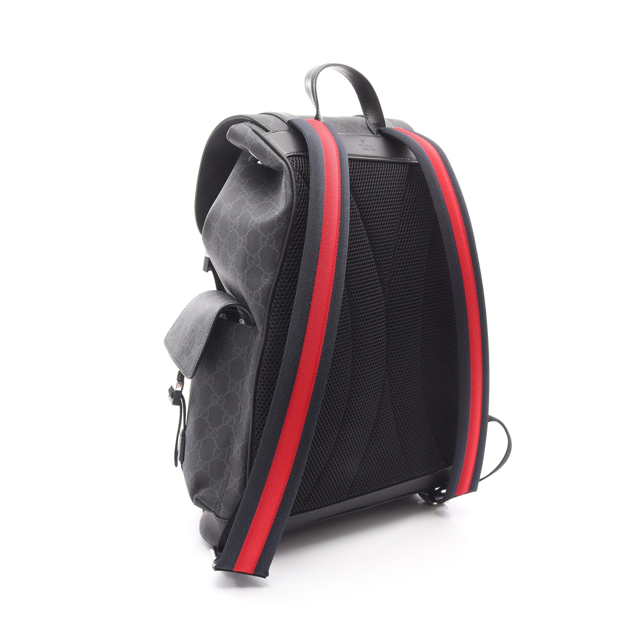 GGブラック ラージ バックパック リュックサック PVC レザー ブラック