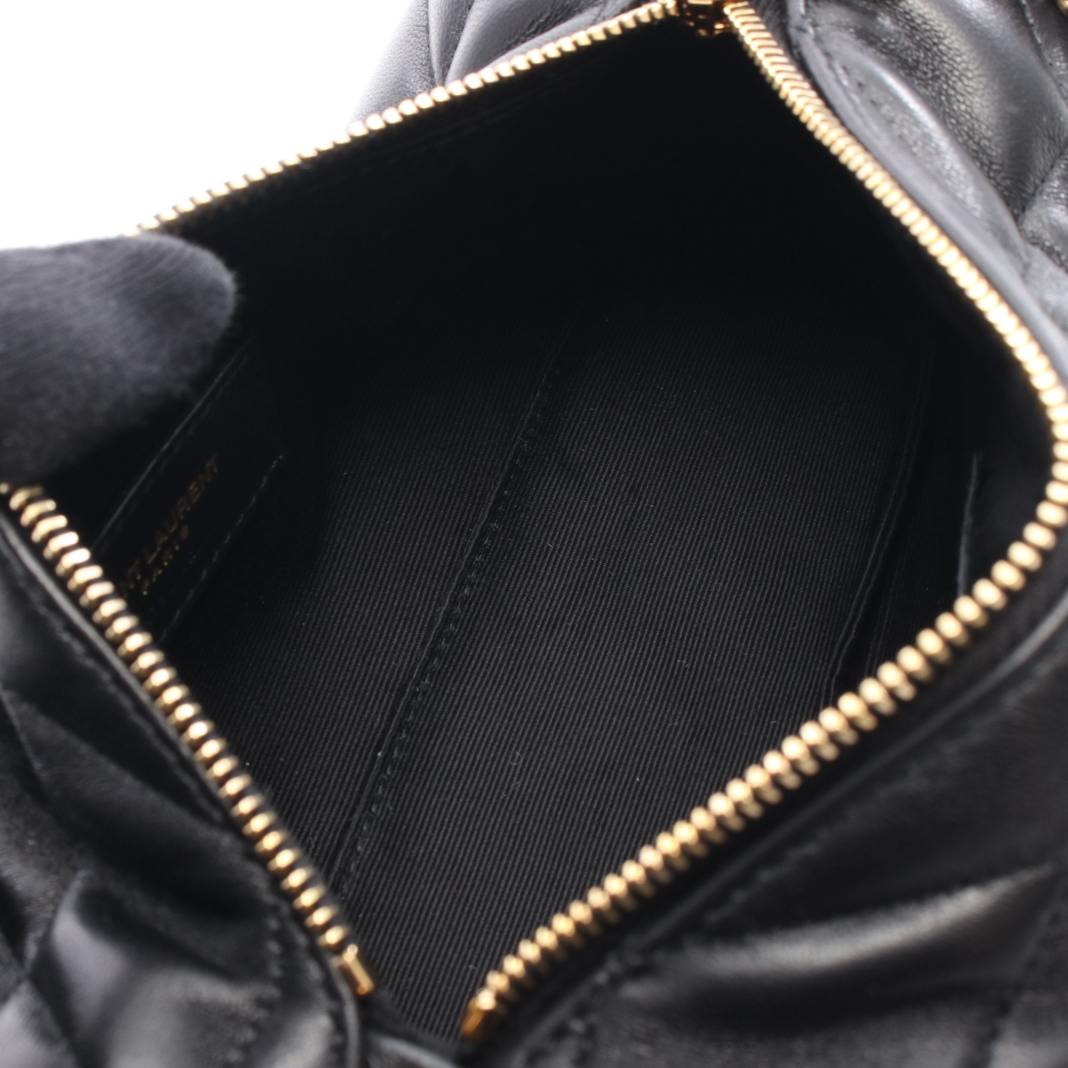 サド ミニ チェーンショルダーバッグ レザー ブラック サンローラン