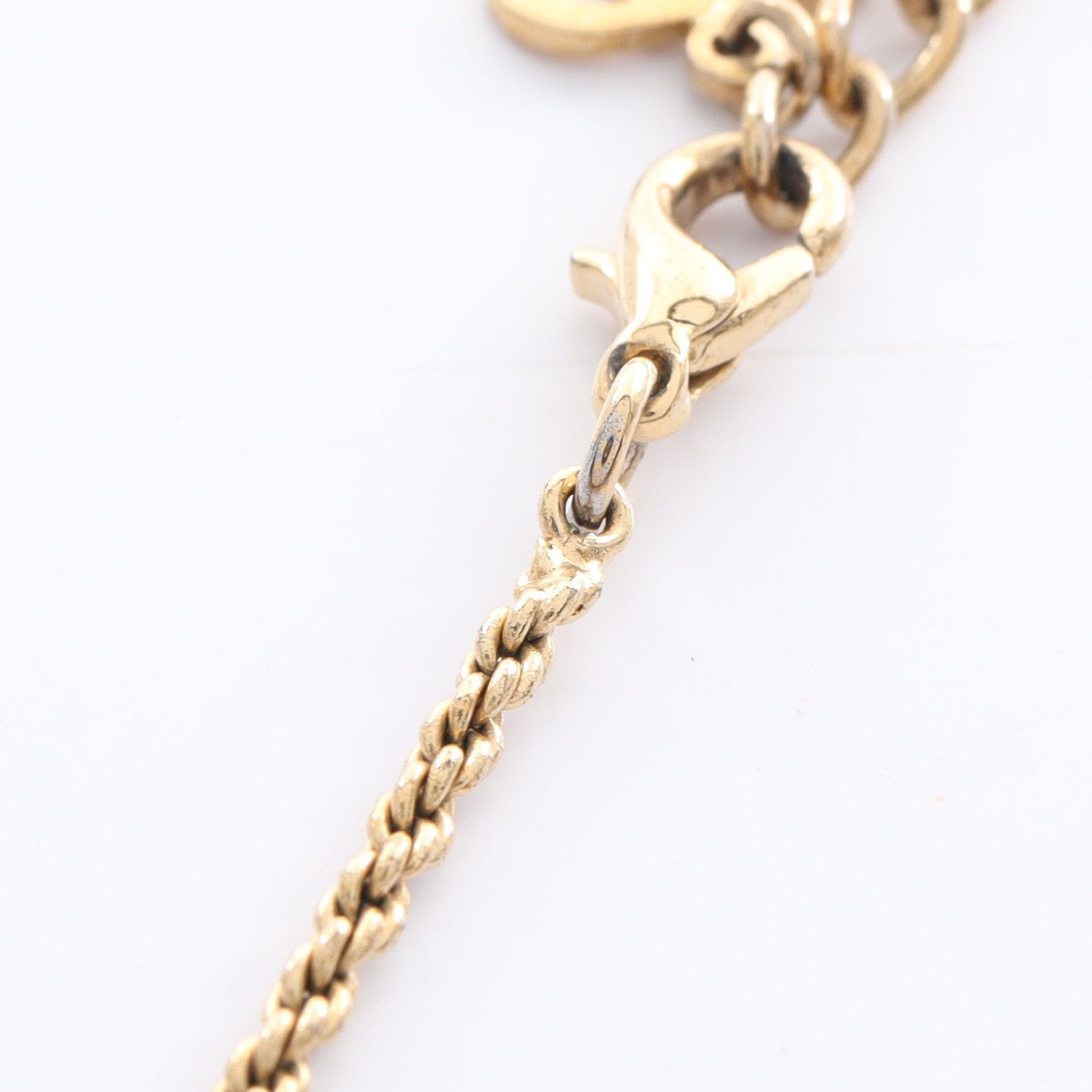 CDロゴ ネックレス GP ラインストーン ゴールド クリスチャン