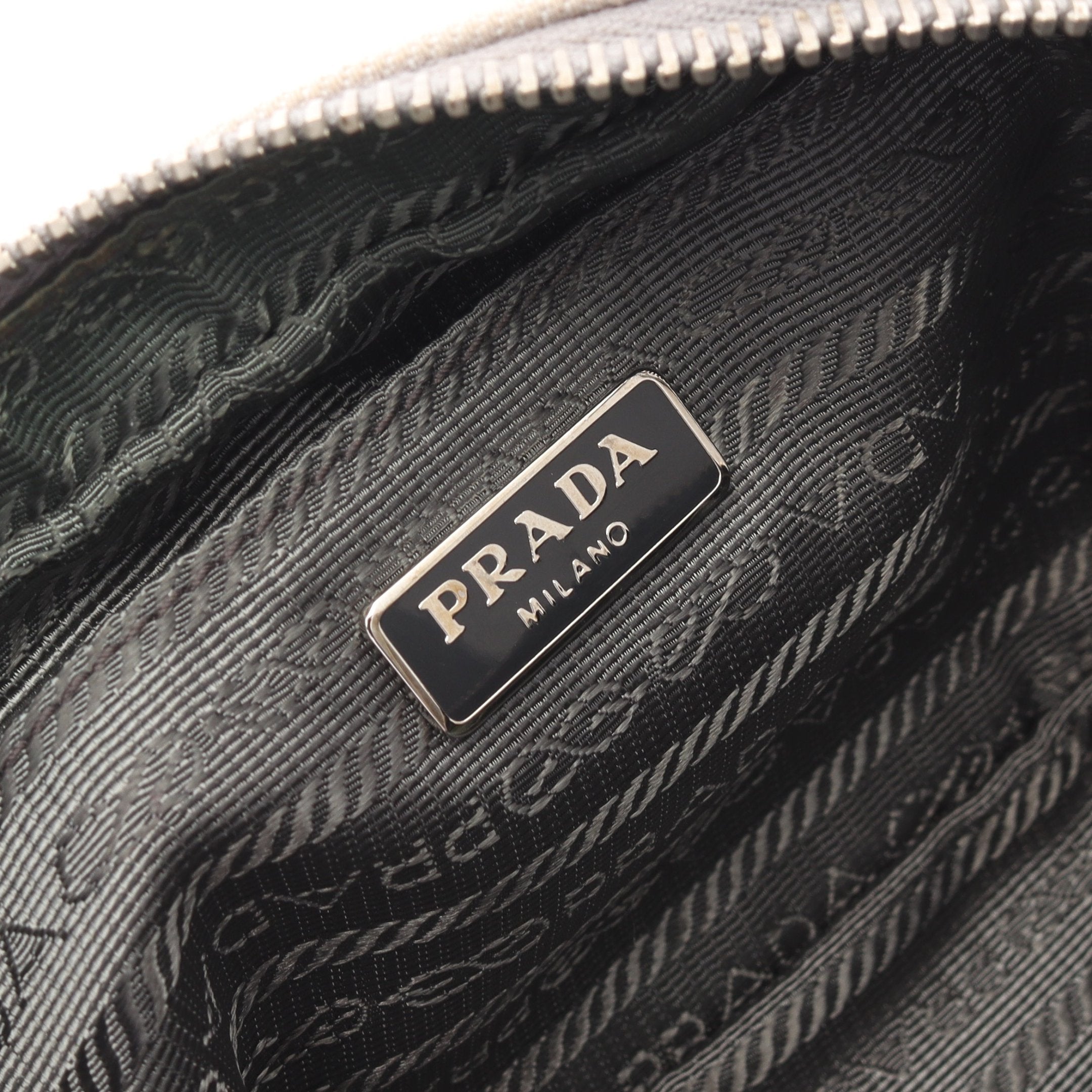 ショルダーバッグ キャンバス サフィアーノレザー グレー ビジュー