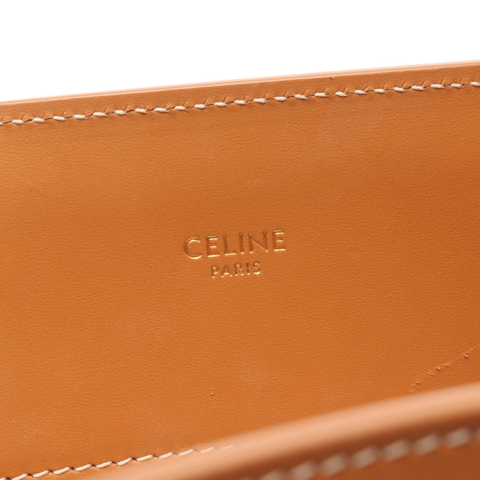 スモール バーティカル カバ ハンドバッグ トートバッグ キャンバス レザー オフホワイト ライトブラウン 2WAY セリーヌ バッグ CELINE