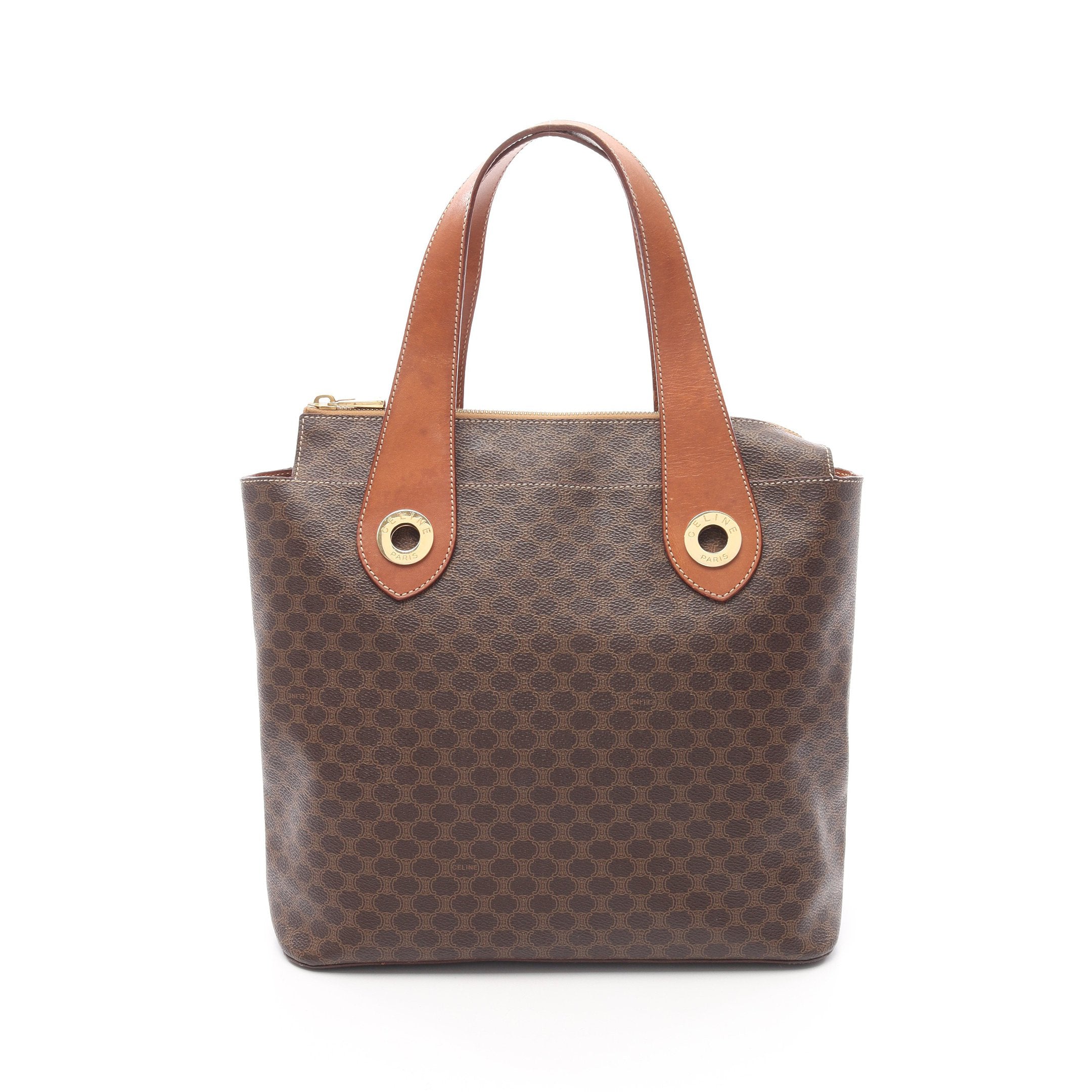 CELINE(セリーヌ) トートバッグ マカダム柄 ダークブラウン×ブラウン 