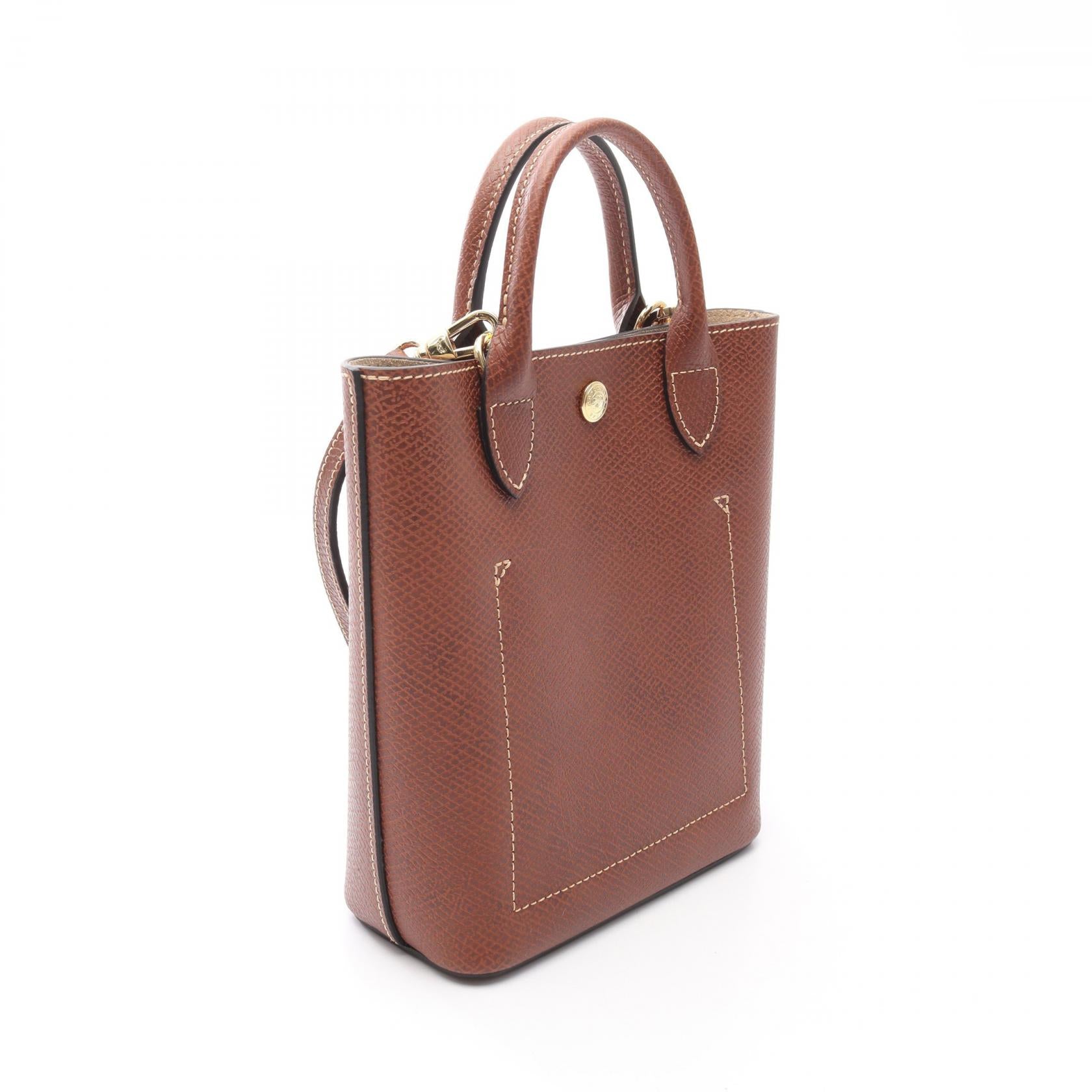 エピュレ XS ショッピングバッグ ハンドバッグ レザー ブラウン