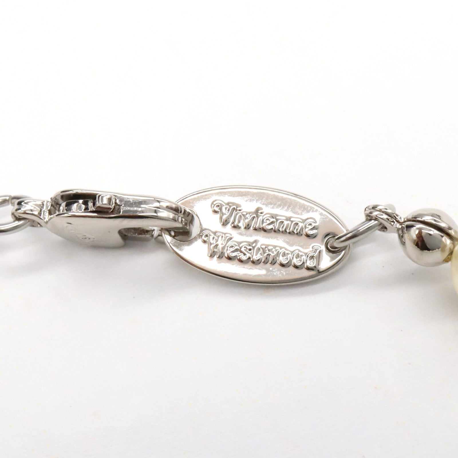 ネックレス ネックレス 真鍮 人工パール ホワイト シルバー