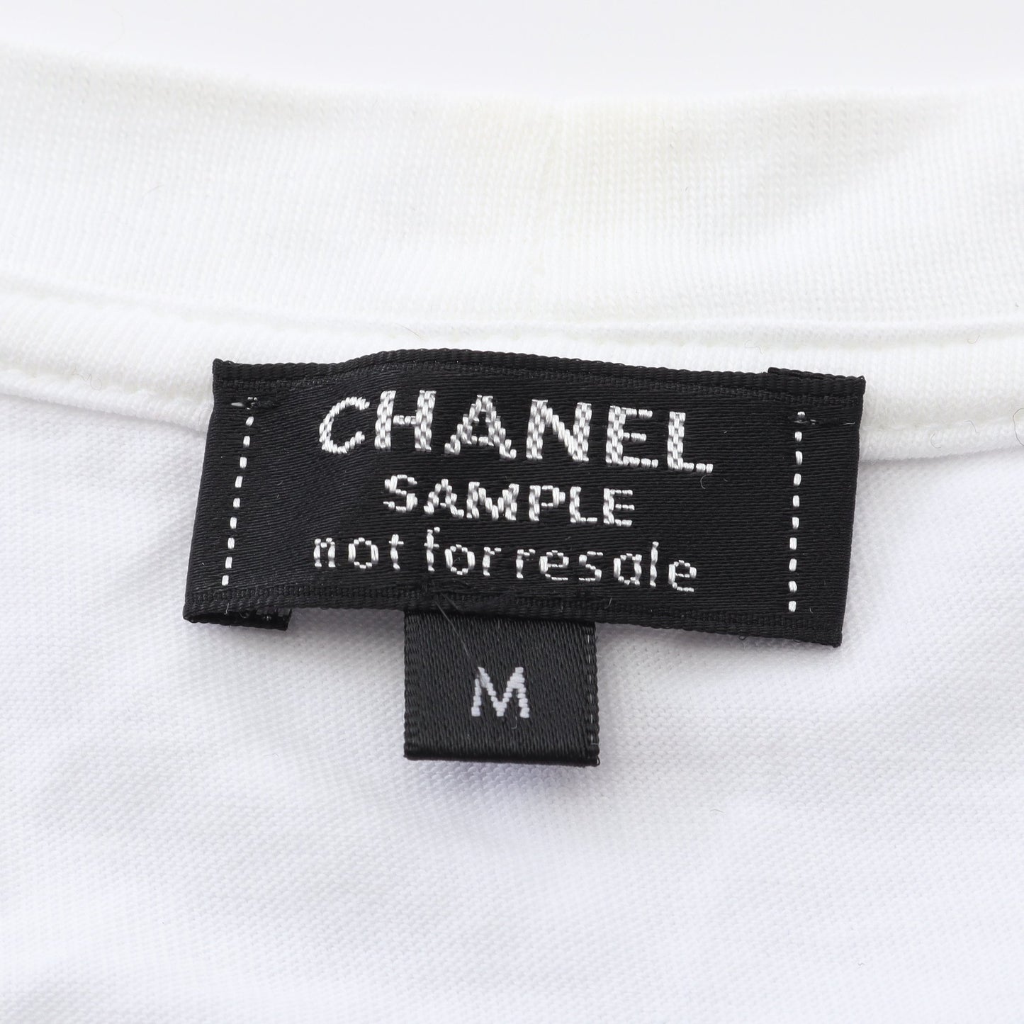 モンテカルロ Tシャツ クルーネック 半袖 コットン ホワイト ラインストーン シャネル トップス CHANEL
