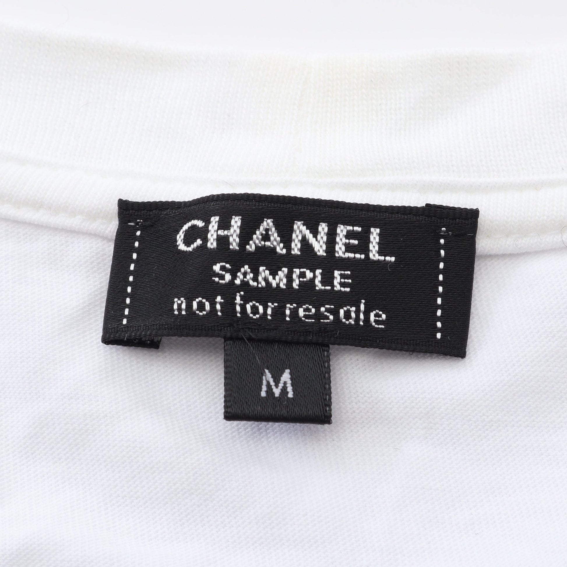 モンテカルロ Tシャツ クルーネック 半袖 コットン ホワイト ラインストーン シャネル トップス CHANEL