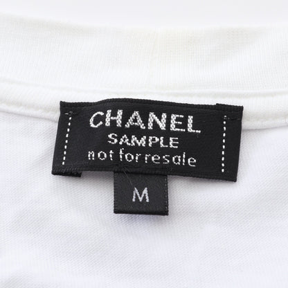 モンテカルロ Tシャツ クルーネック 半袖 コットン ホワイト ラインストーン シャネル トップス CHANEL