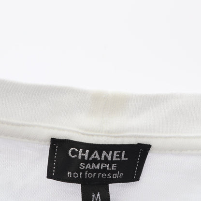 モンテカルロ Tシャツ クルーネック 半袖 コットン ホワイト ラインストーン シャネル トップス CHANEL