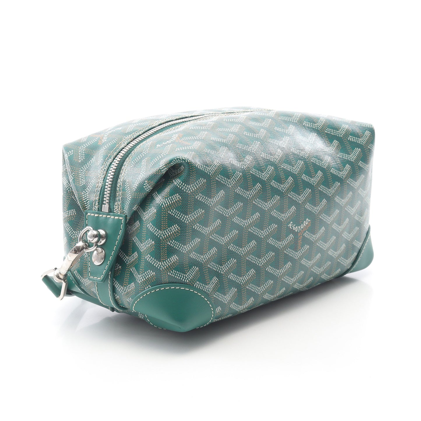 ボウリング25トイレタリーバッグ ショルダーバッグ コーティングキャンバス グリーン ゴヤール バッグ GOYARD