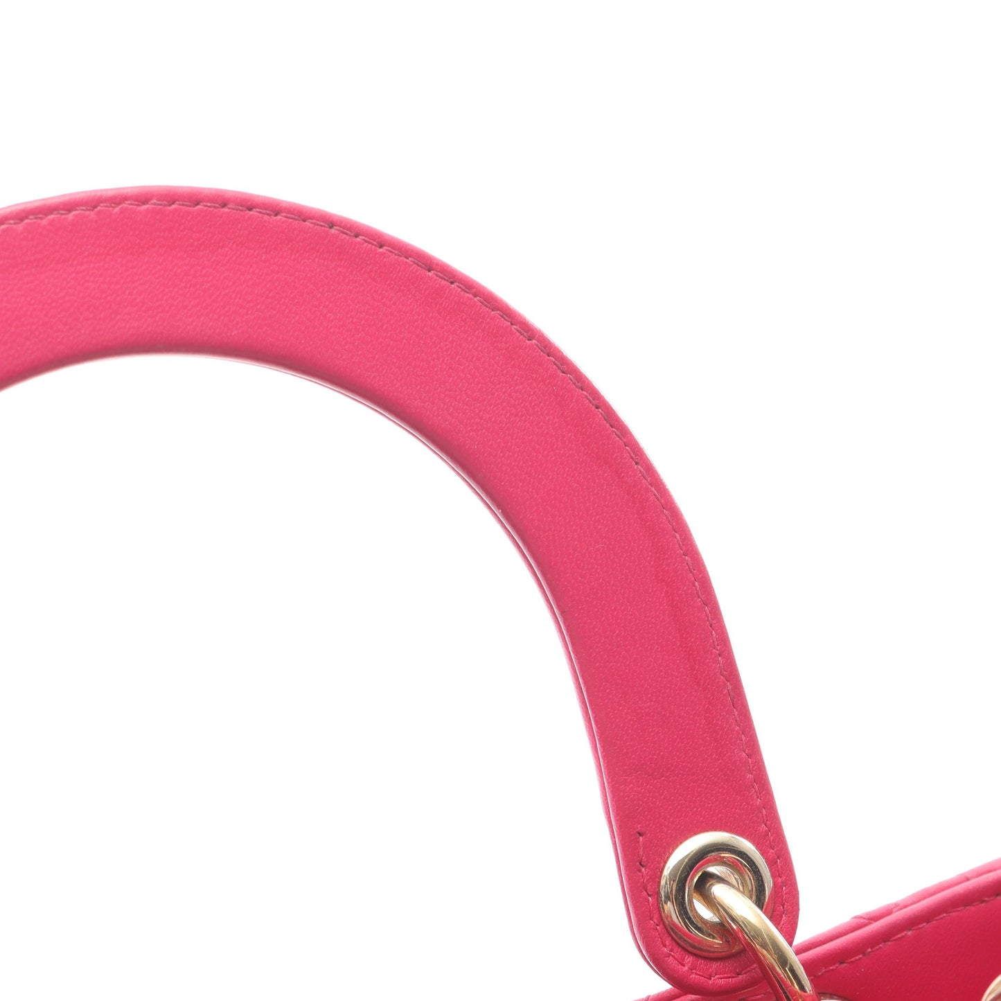 LADY DIOR レディディオール カナージュ ハンドバッグ レザー ピンク 2WAY クリスチャンディオール バッグ Christian Dior