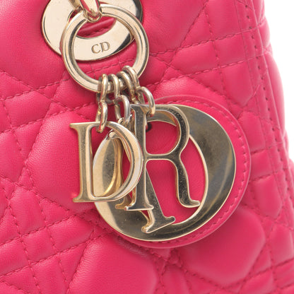 LADY DIOR レディディオール カナージュ ハンドバッグ レザー ピンク 2WAY クリスチャンディオール バッグ Christian Dior