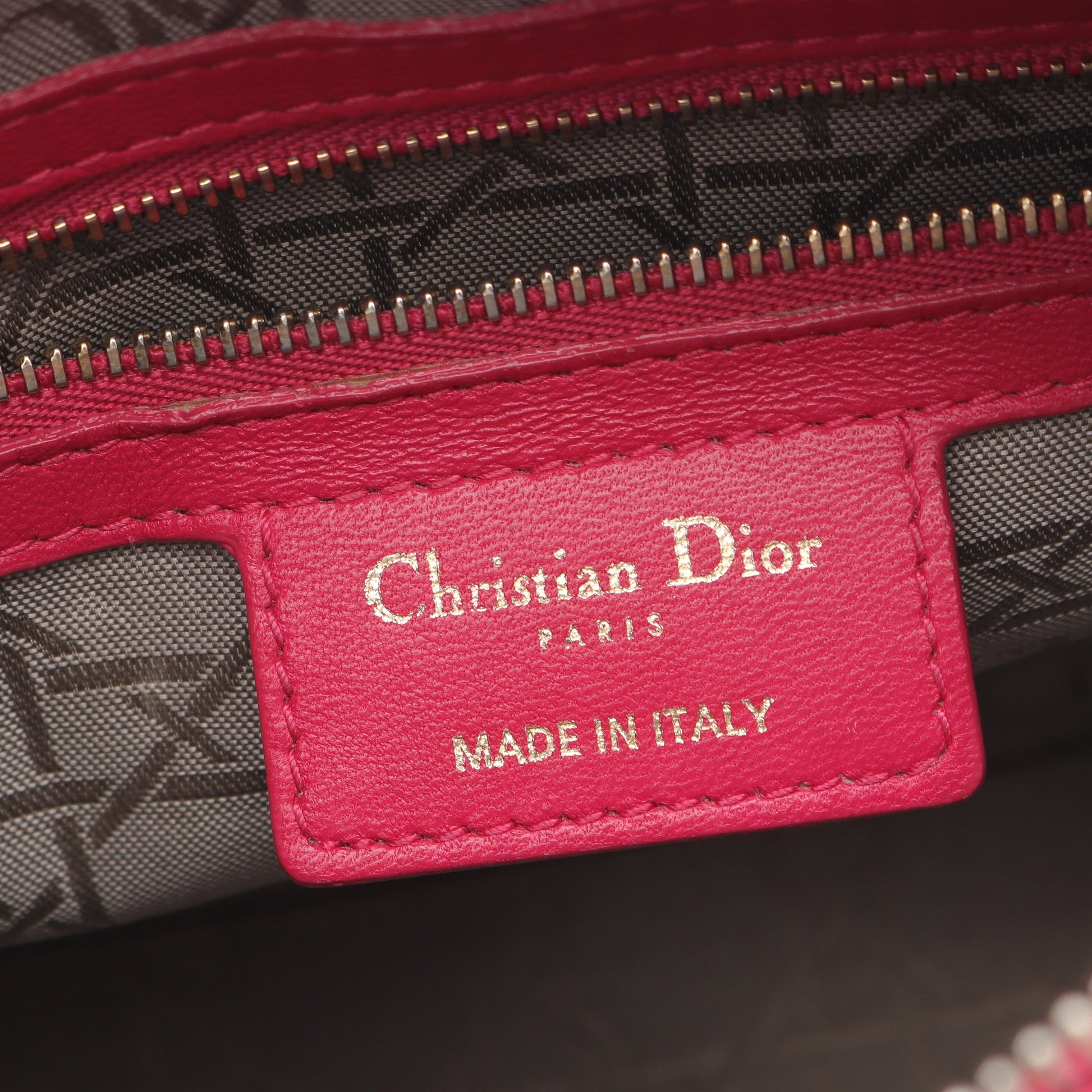 LADY DIOR レディディオール カナージュ ハンドバッグ レザー ピンク 2WAY クリスチャンディオール バッグ Christian Dior