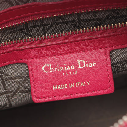 LADY DIOR レディディオール カナージュ ハンドバッグ レザー ピンク 2WAY クリスチャンディオール バッグ Christian Dior