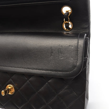 マトラッセ Wフラップ Wチェーンショルダーバッグ ラムスキン ブラック ゴールド金具 シャネル バッグ CHANEL