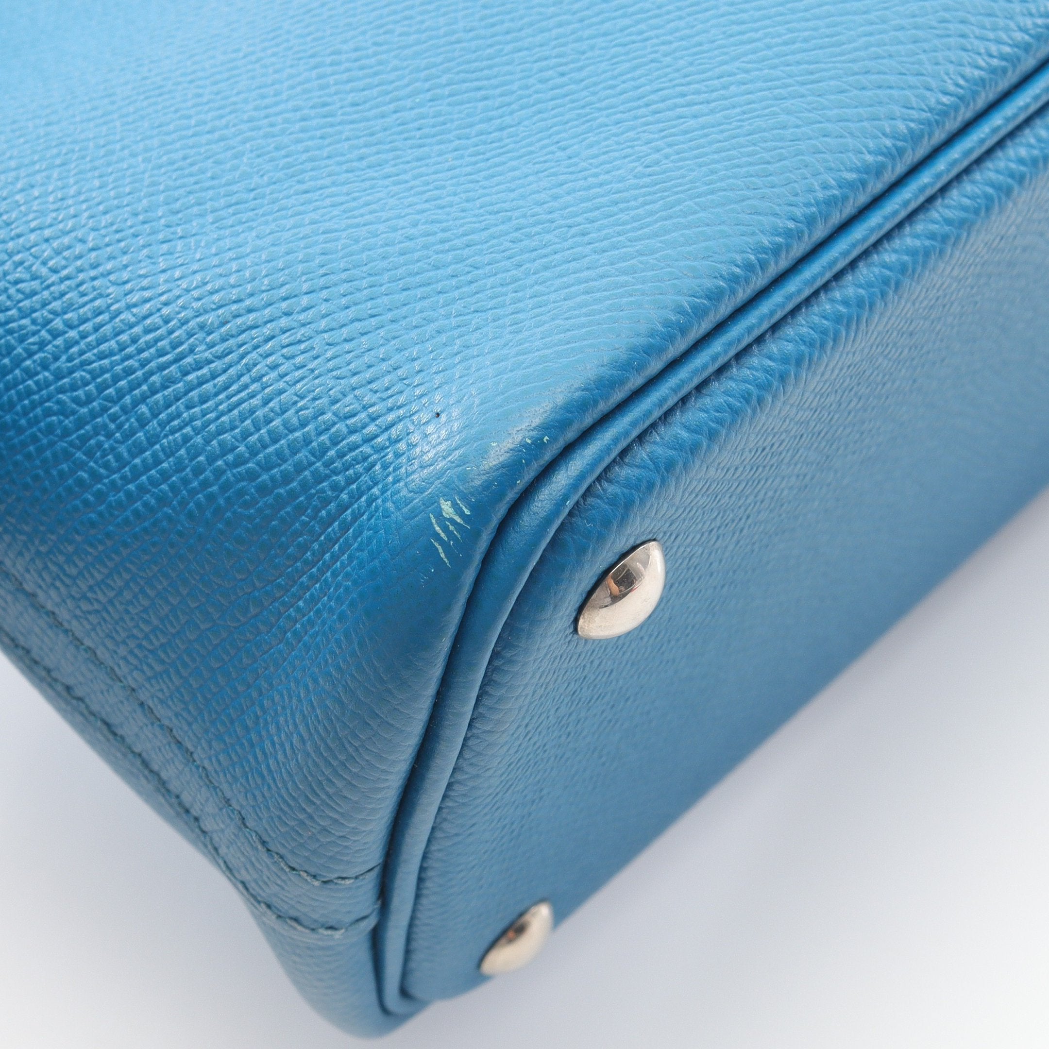 ボリード27 ブルーイズミール ハンドバッグ ヴォーエプソン ブルー