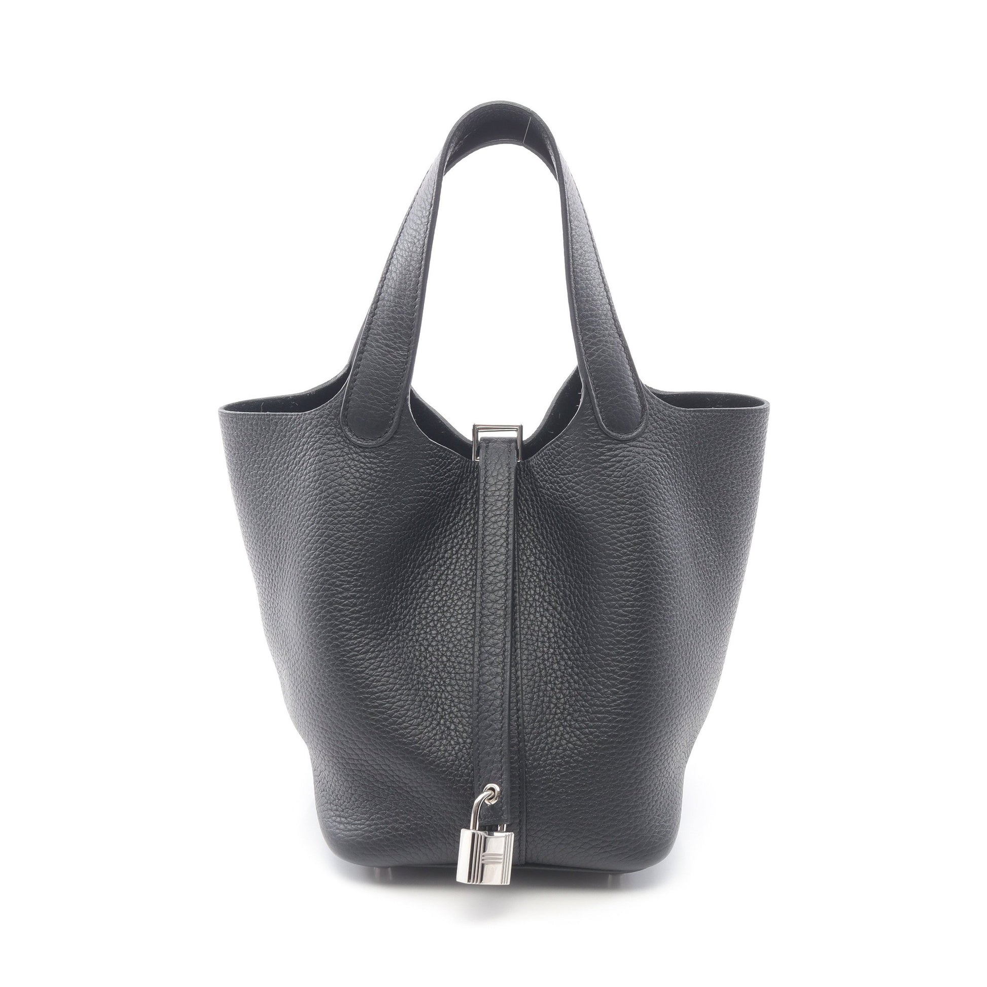 ピコタンロックPM ハンドバッグ トリヨンクレマンス ブラック シルバー金具 B刻印 エルメス バッグ HERMES