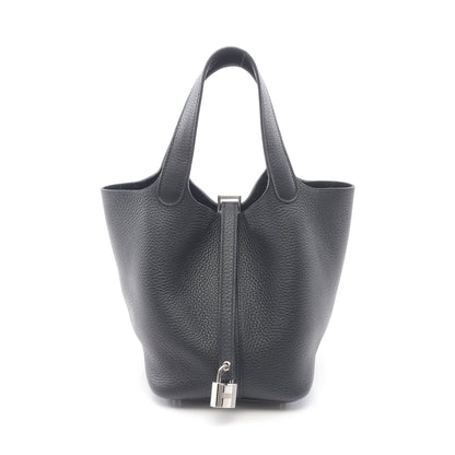 ピコタンロックPM ハンドバッグ トリヨンクレマンス ブラック シルバー金具 B刻印 エルメス バッグ HERMES