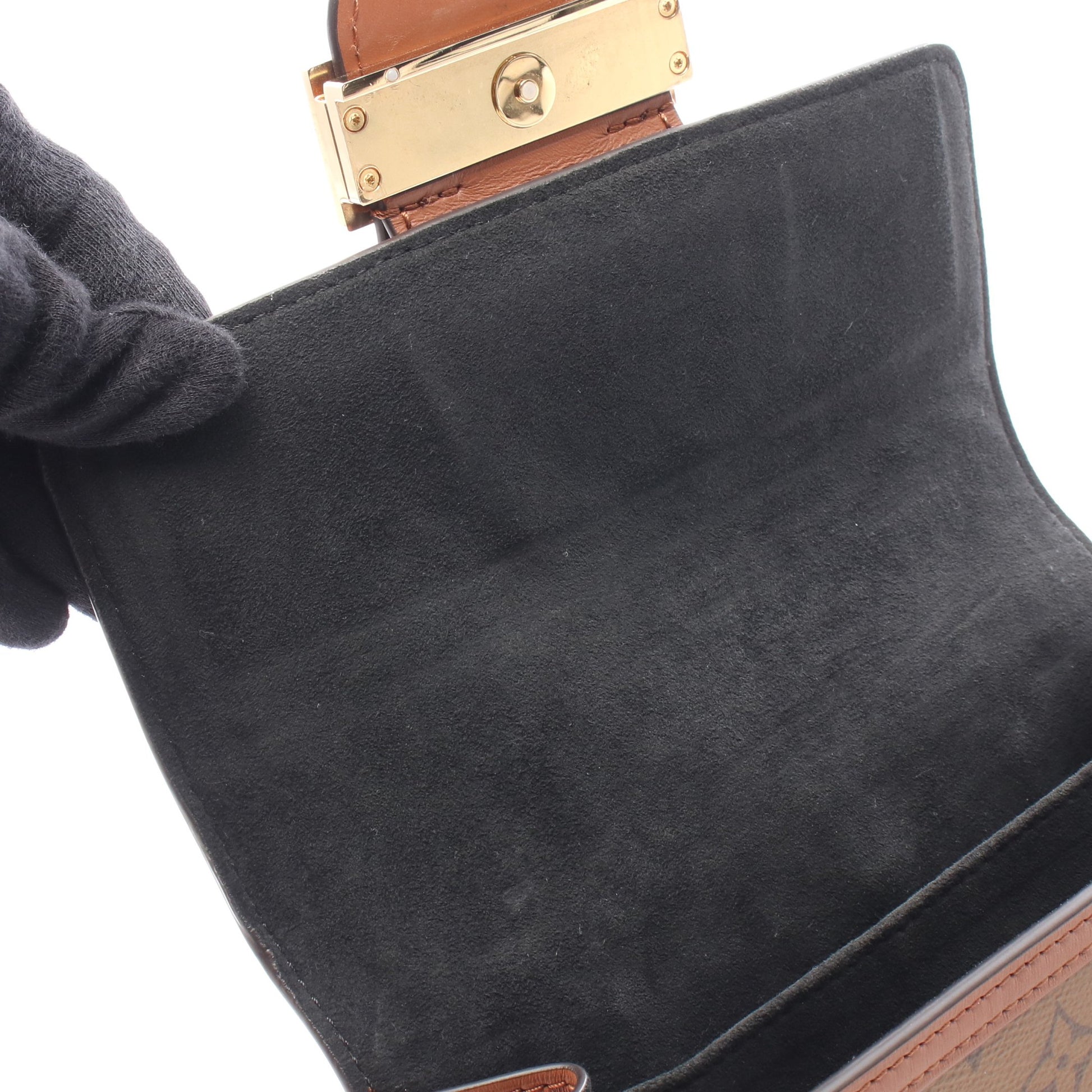 ドーフィーヌ MINI モノグラムリバース ショルダーバッグ PVC レザー ブラウン ベージュ ルイヴィトン バッグ LOUIS VUITTON