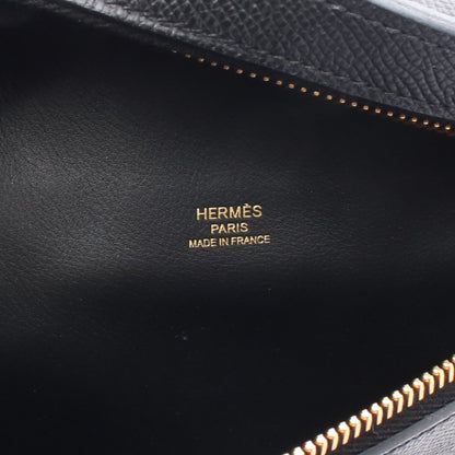 プティット コース ショルダーバッグ ヴォーエプソン ブラック ゴールド金具 B刻印 エルメス バッグ HERMES