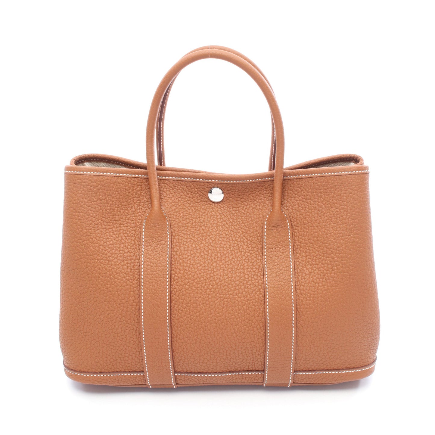 ガーデンパーティPM ゴールド ハンドバッグ トートバッグ ネゴンダ ブラウン シルバー金具 K刻印 エルメス バッグ HERMES