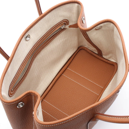 ガーデンパーティPM ゴールド ハンドバッグ トートバッグ ネゴンダ ブラウン シルバー金具 K刻印 エルメス バッグ HERMES