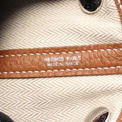 ガーデンパーティPM ゴールド ハンドバッグ トートバッグ ネゴンダ ブラウン シルバー金具 K刻印 エルメス バッグ HERMES